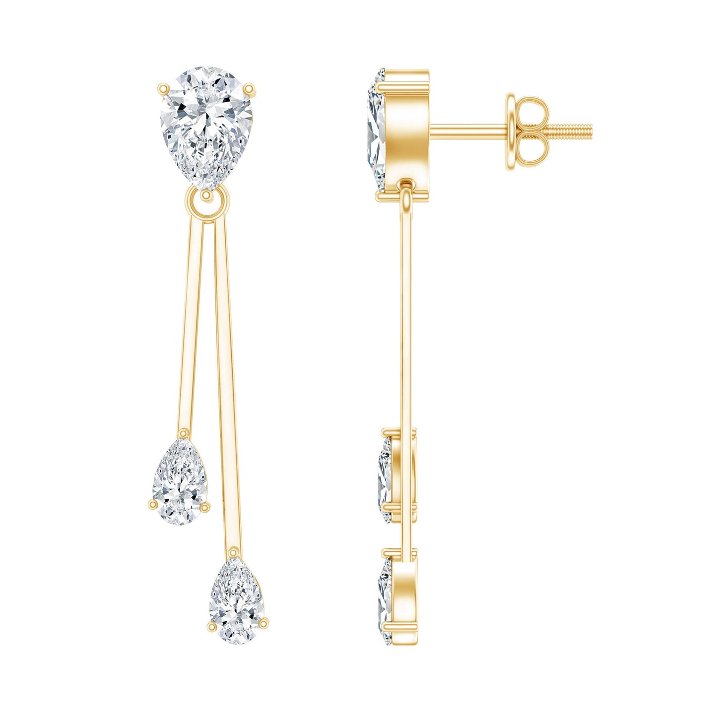 Certified Lab Grown Diamond Teardrop Dangle Earrings