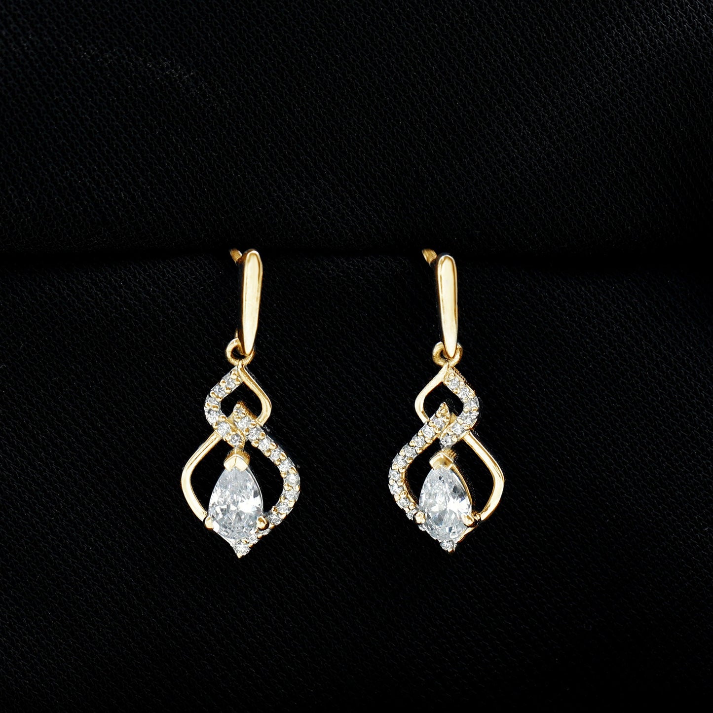 Certified Lab 0.7 Carat Pear Shaped Diamond Drop Bridal Earrings