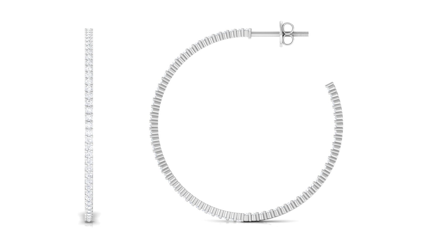 Certified Moissanite Big Hoop Earrings