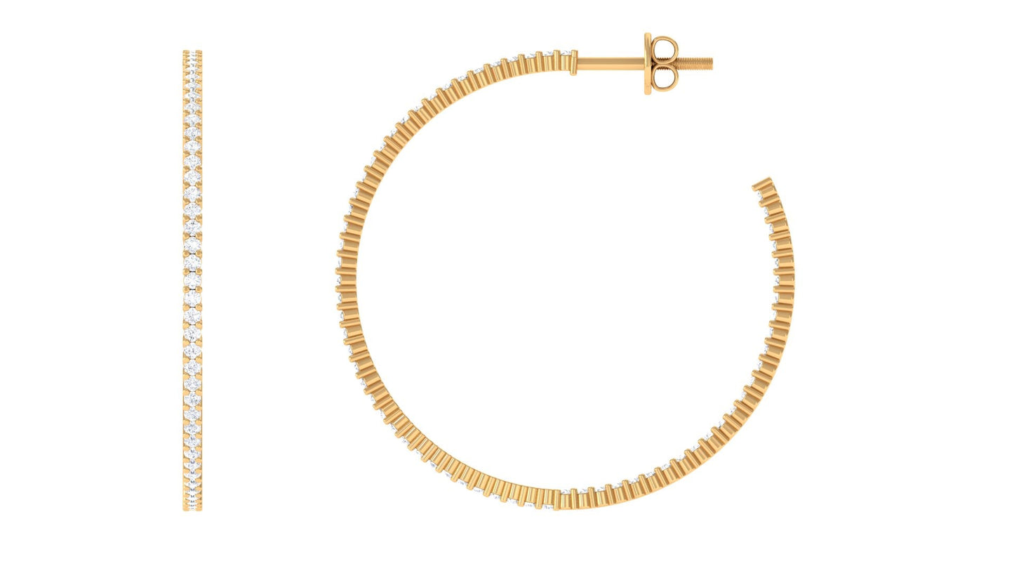 Certified Moissanite Big Hoop Earrings