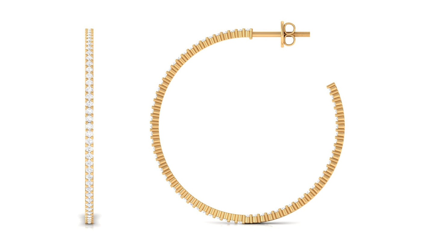 Certified Moissanite Big Hoop Earrings