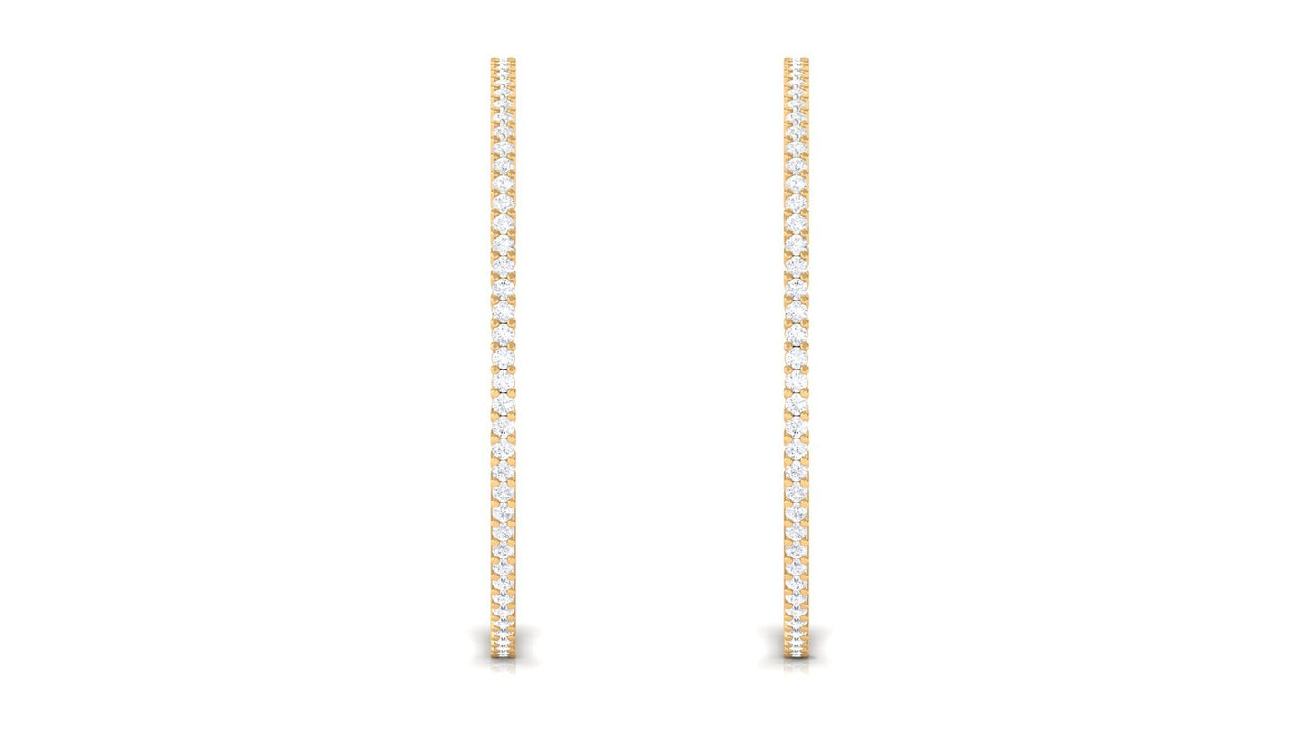Certified Moissanite Big Hoop Earrings
