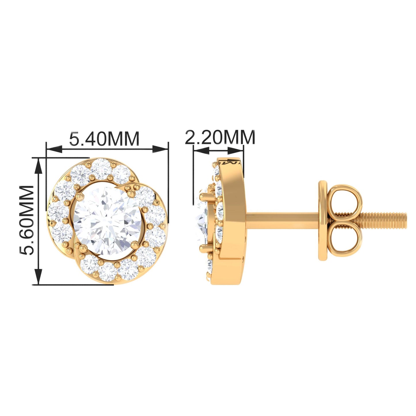 Certified Real Diamond Stud Earrings for Everyday