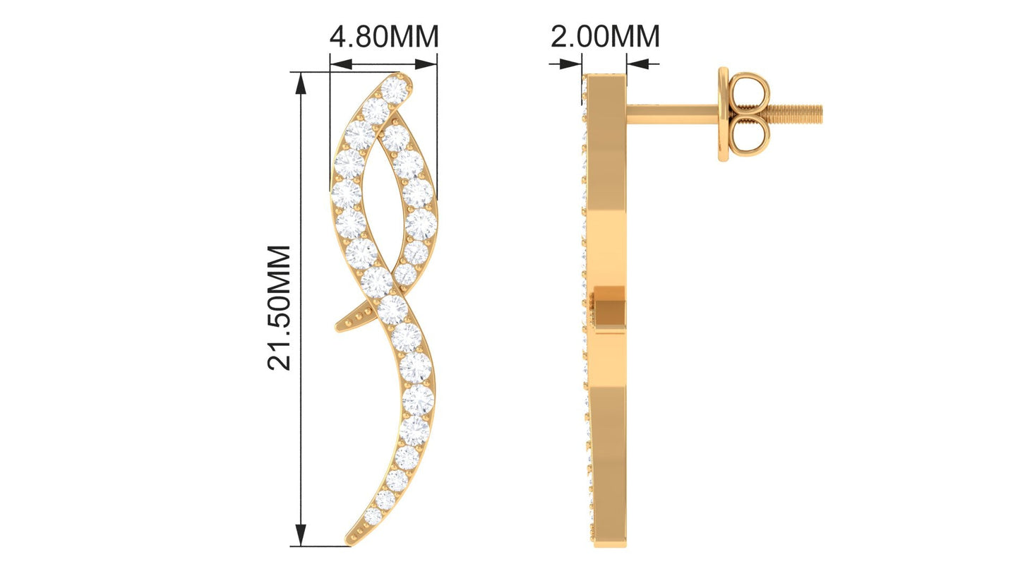 Minimal Diamond Stud Earrings with Certificate