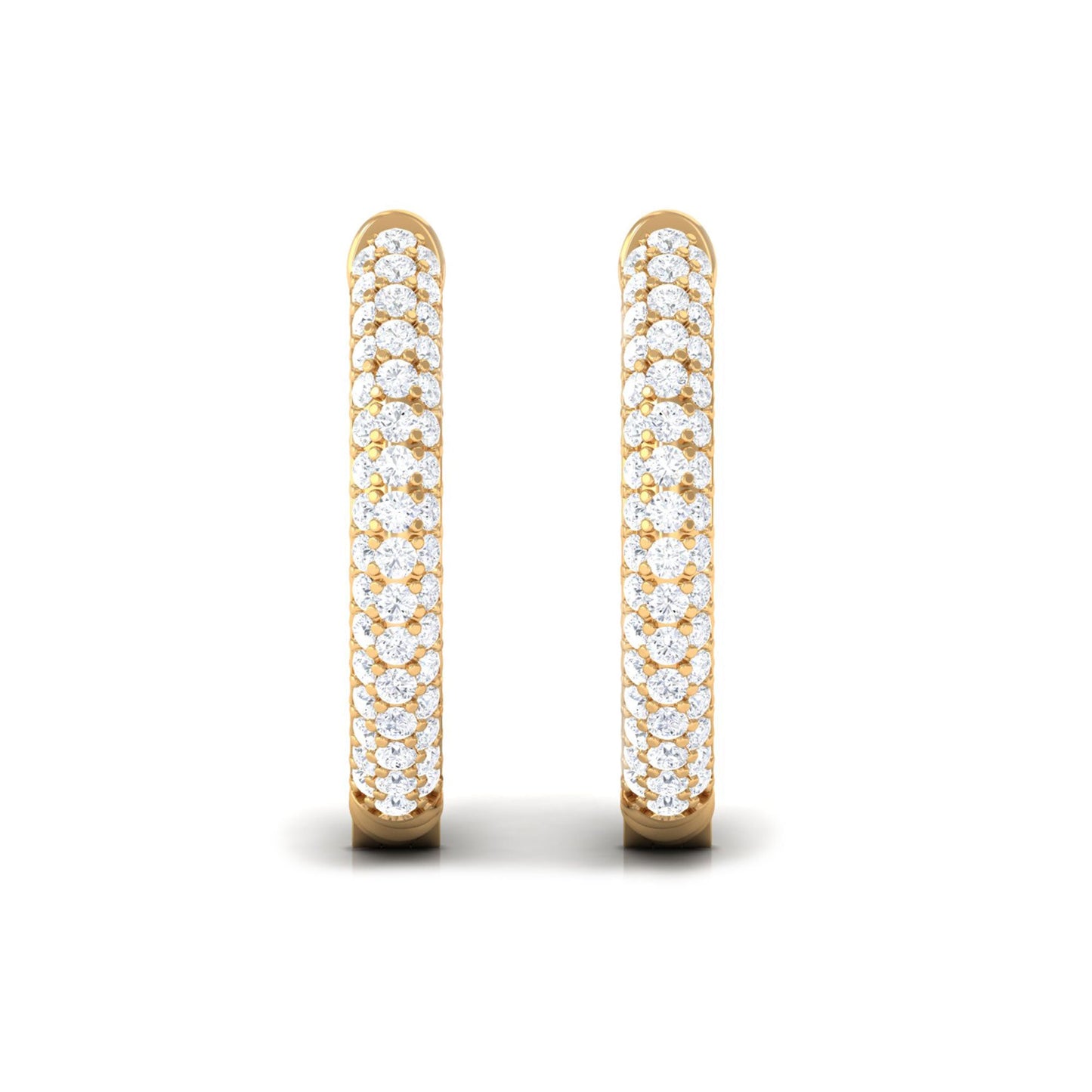 Classic Diamond Hinged Hoop Earrings with Certificate