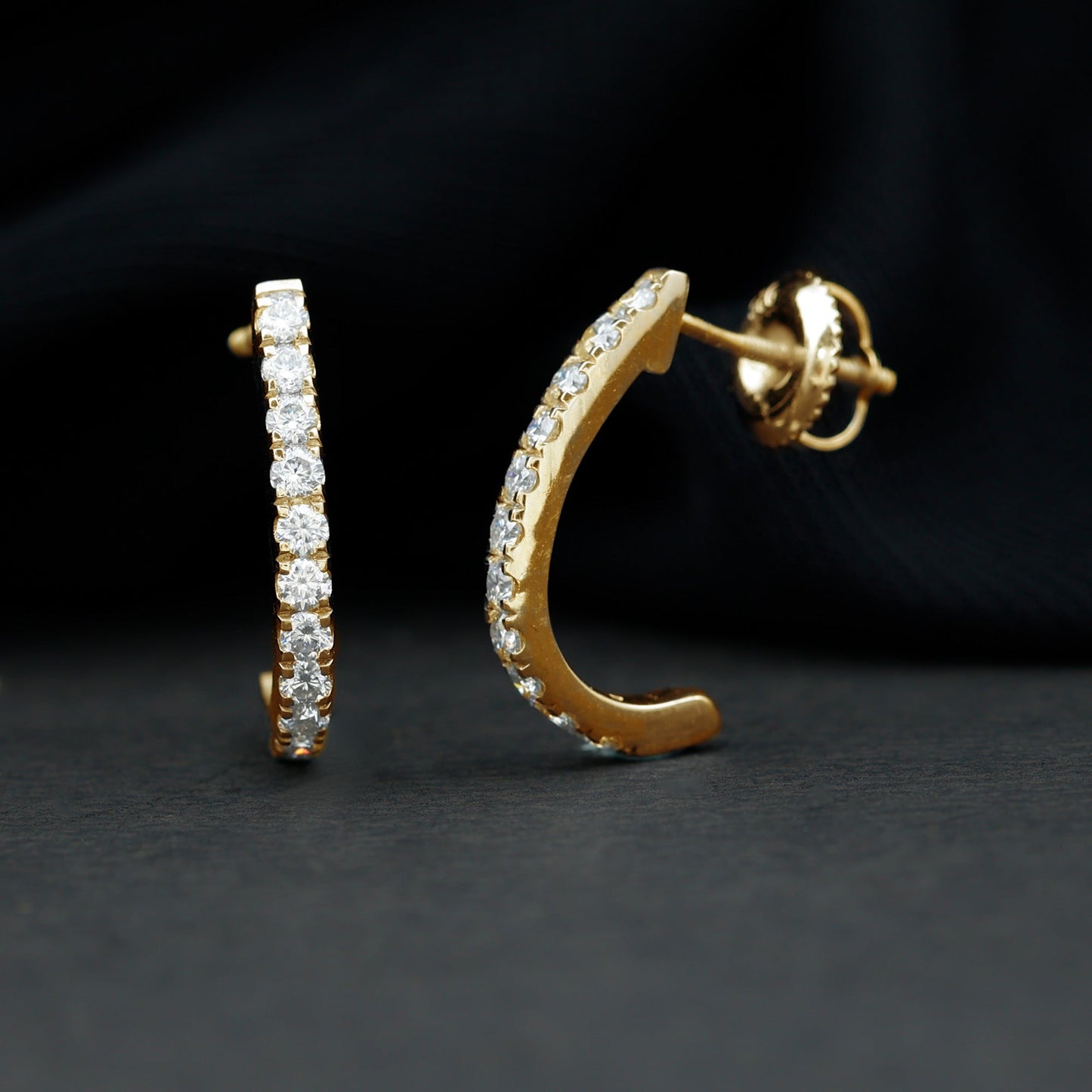 Certified Moissanite Hoop Earrings For Women