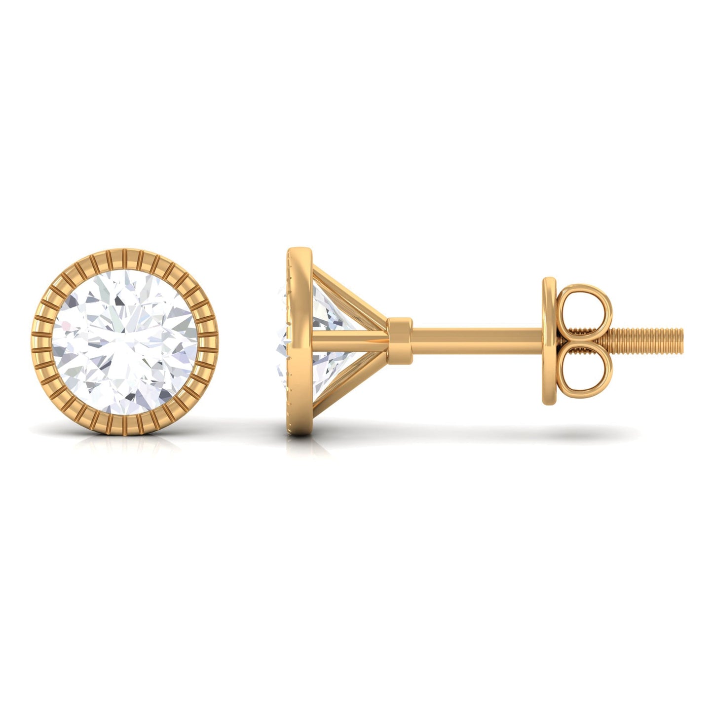 1 CT Moissanite Martini Stud Earrings for Women