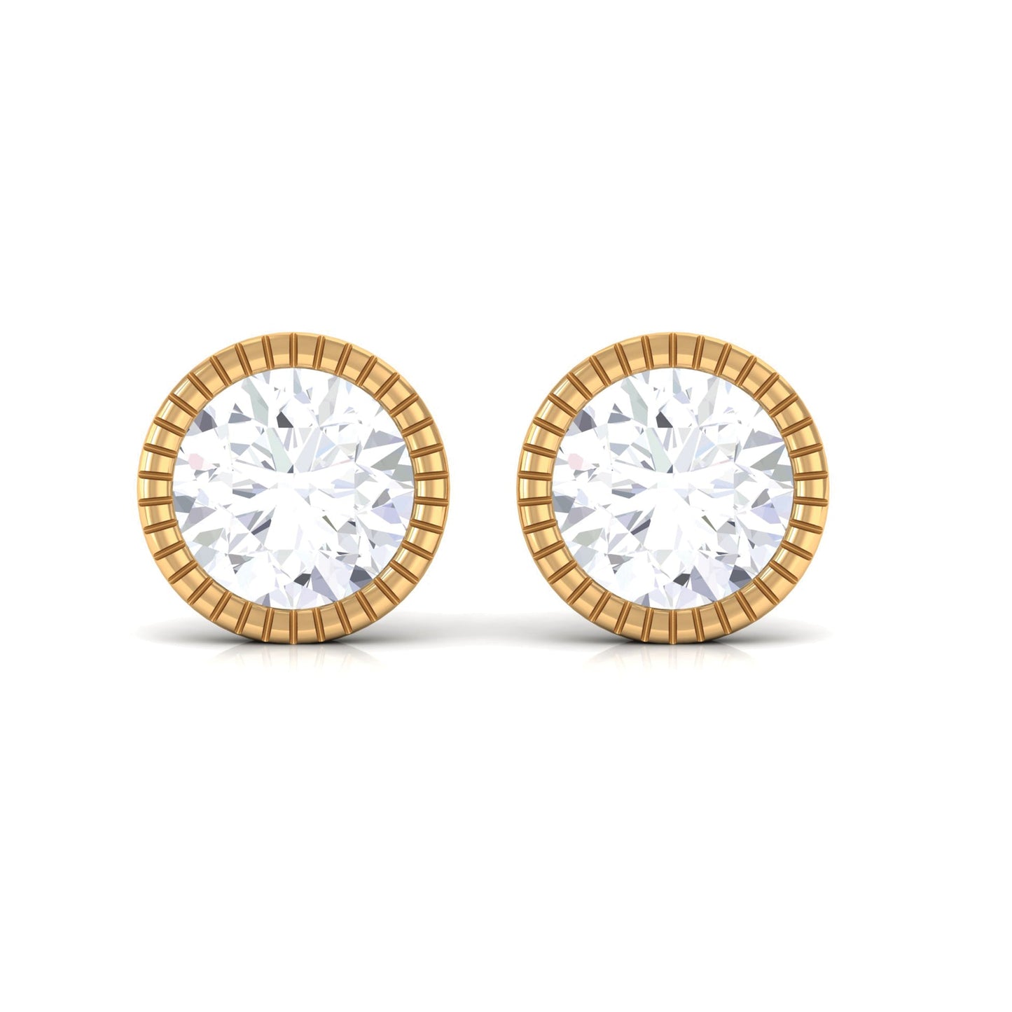 1 CT Moissanite Martini Stud Earrings for Women
