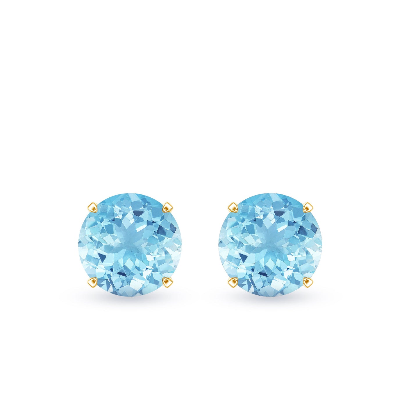 Certified Natural Aquamarine Everyday Earrings with Screw Back