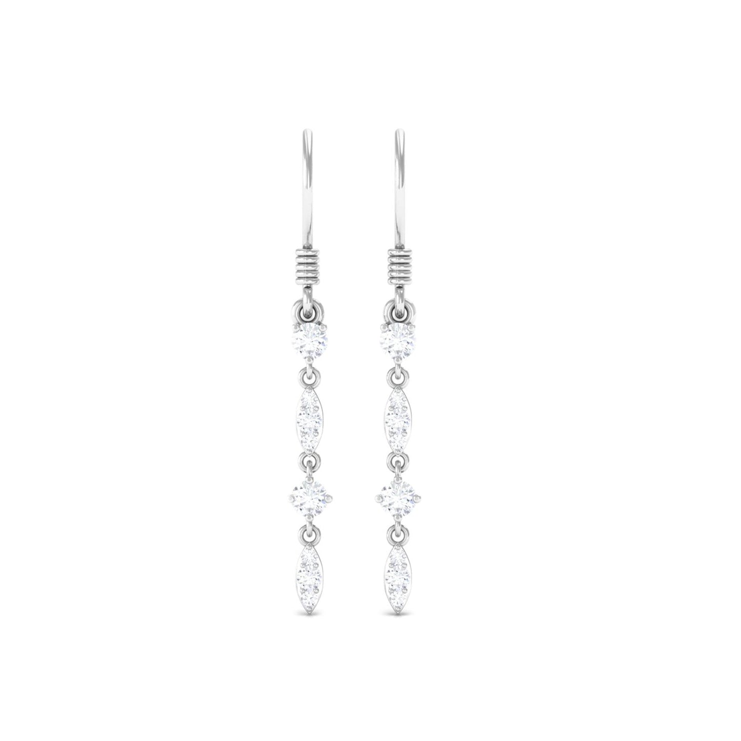 Natural Diamond Dangle Earrings for Women