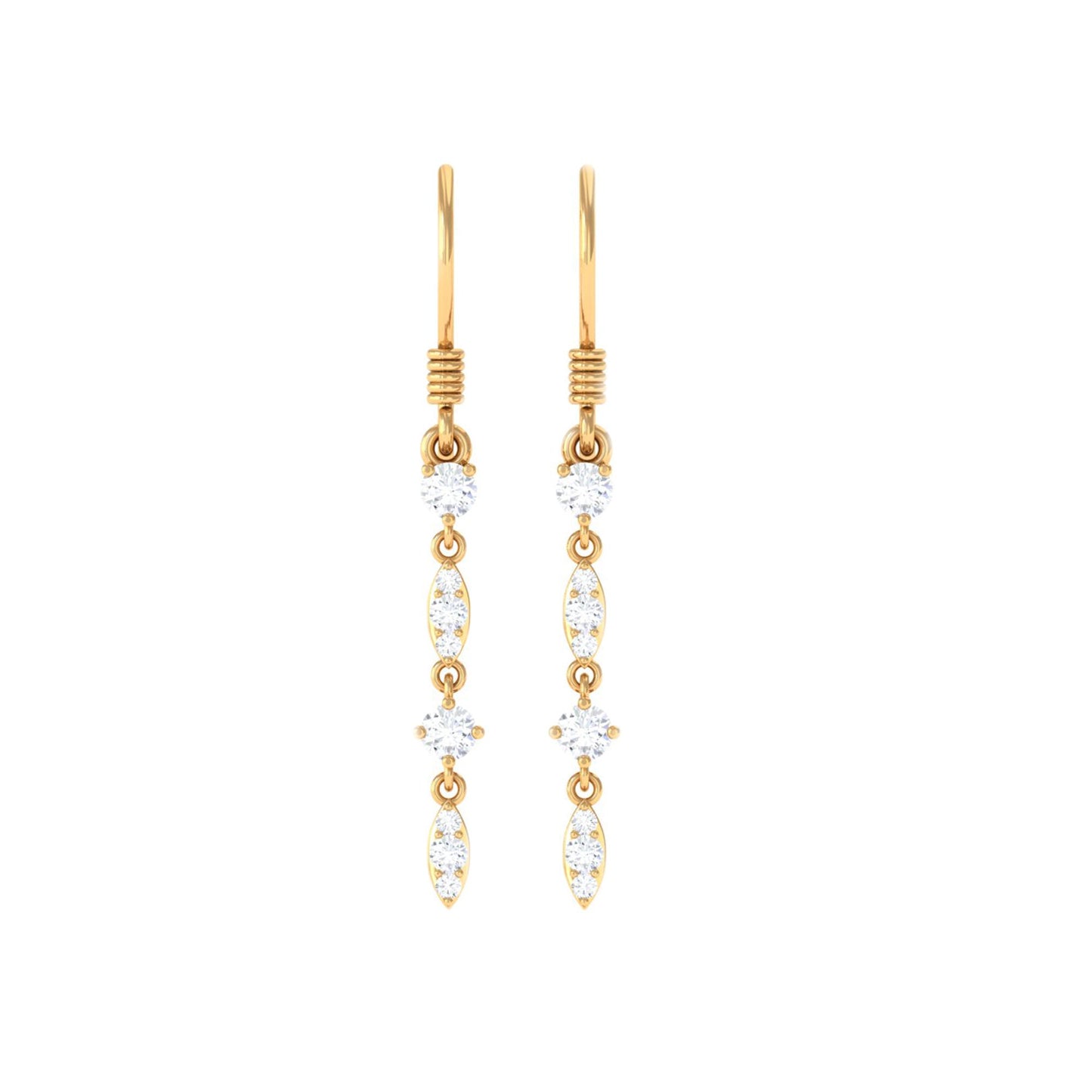 Natural Diamond Dangle Earrings for Women