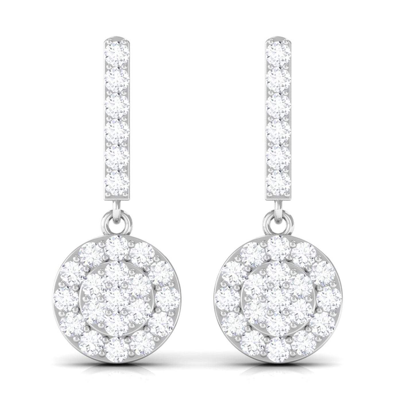 Real Diamond Dangle Earrings for Women