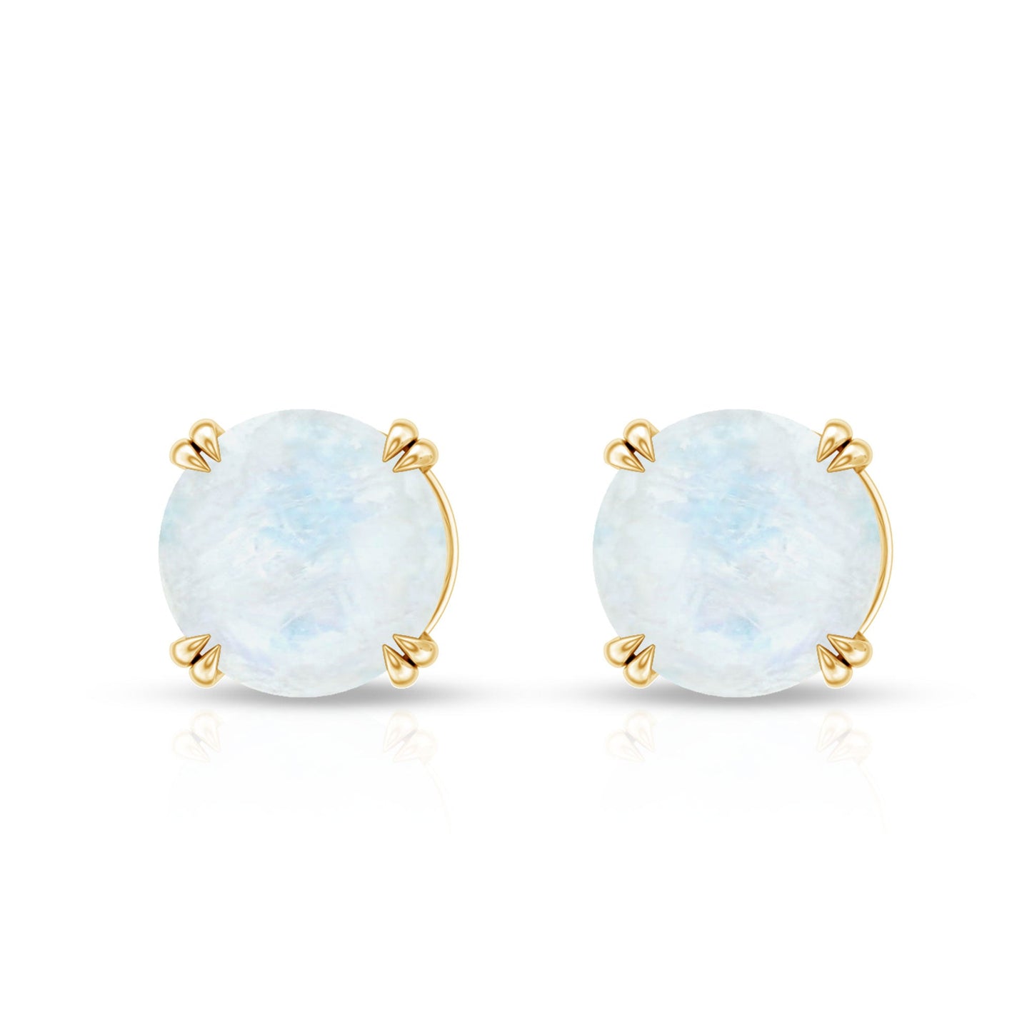 0.74 Carat Moonstone Solitaire Stud Earrings for Women