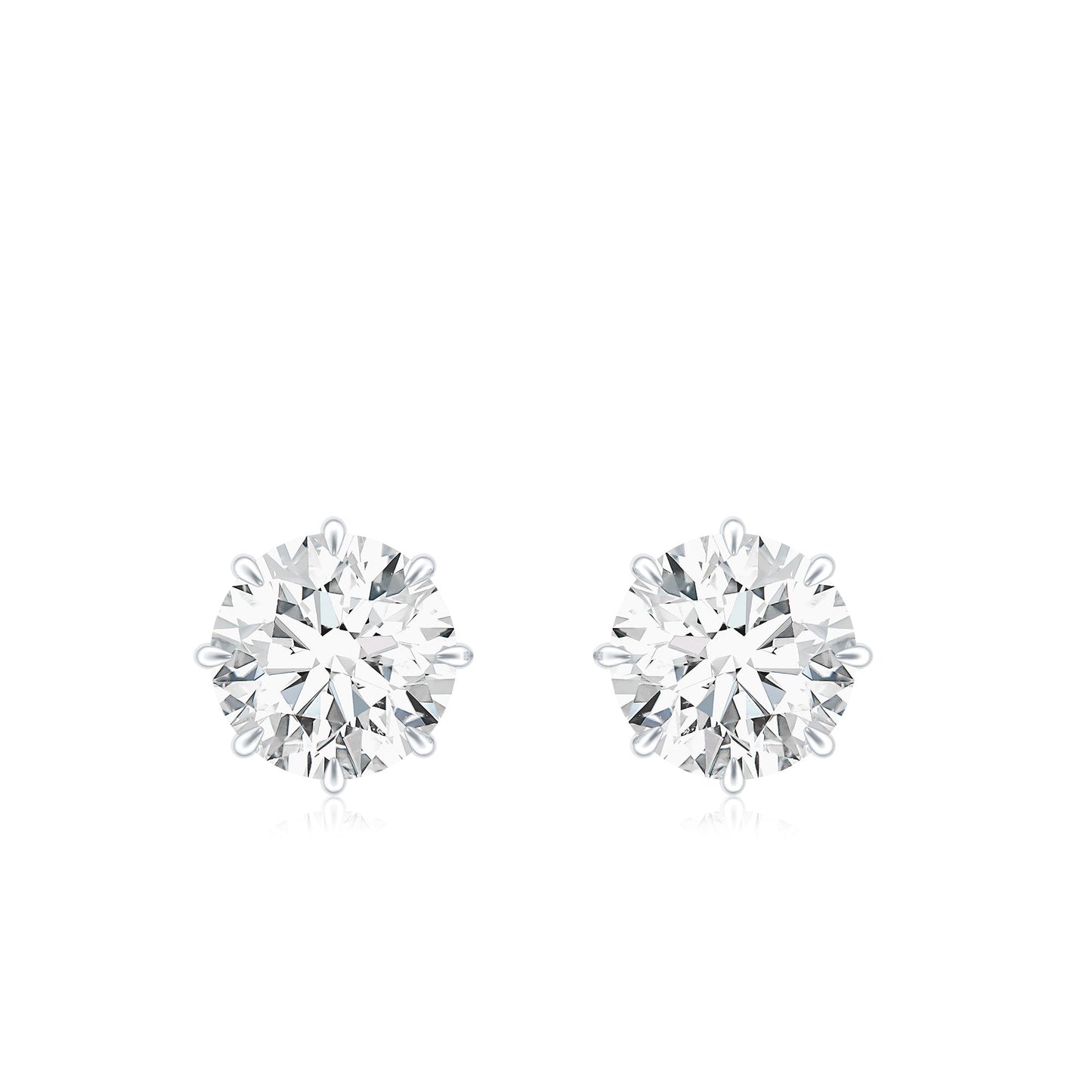 Certified 1 Carat Moissanite Studs