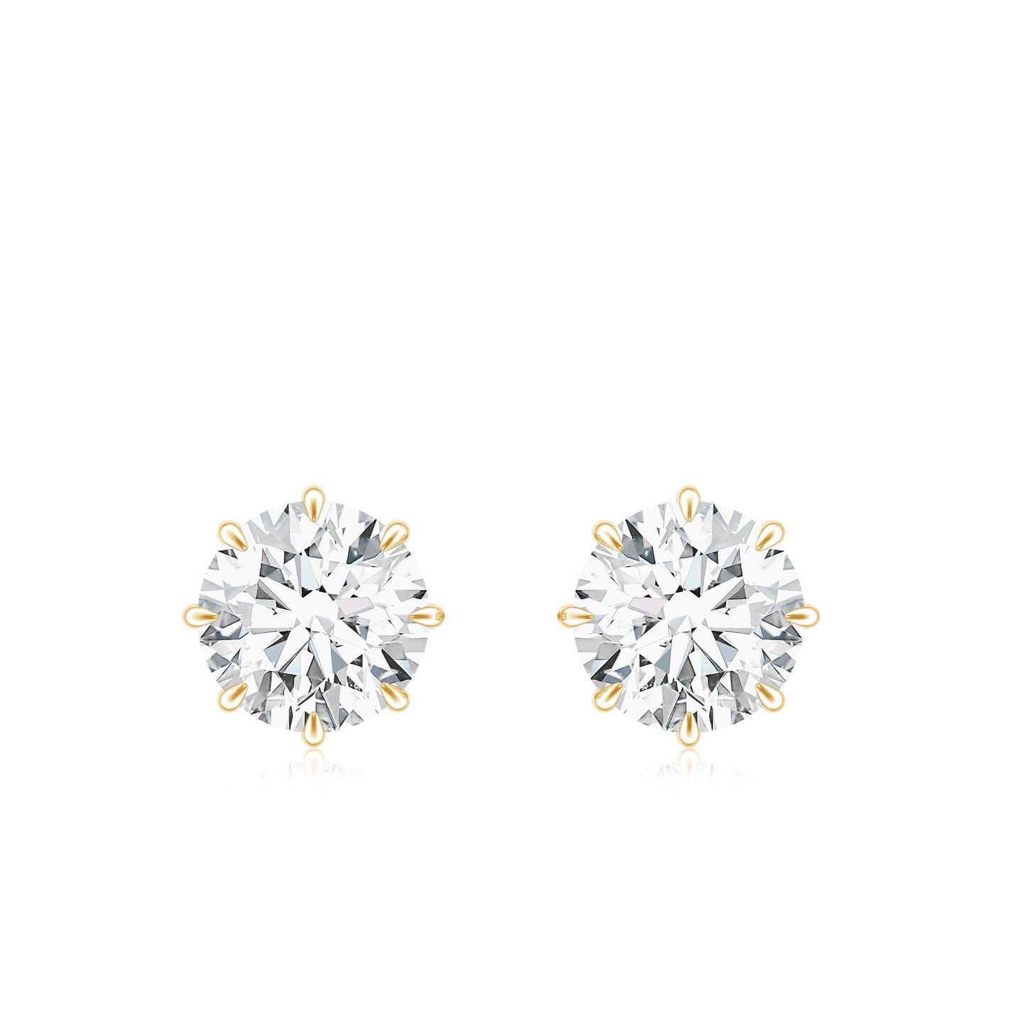 Certified 1 Carat Moissanite Studs