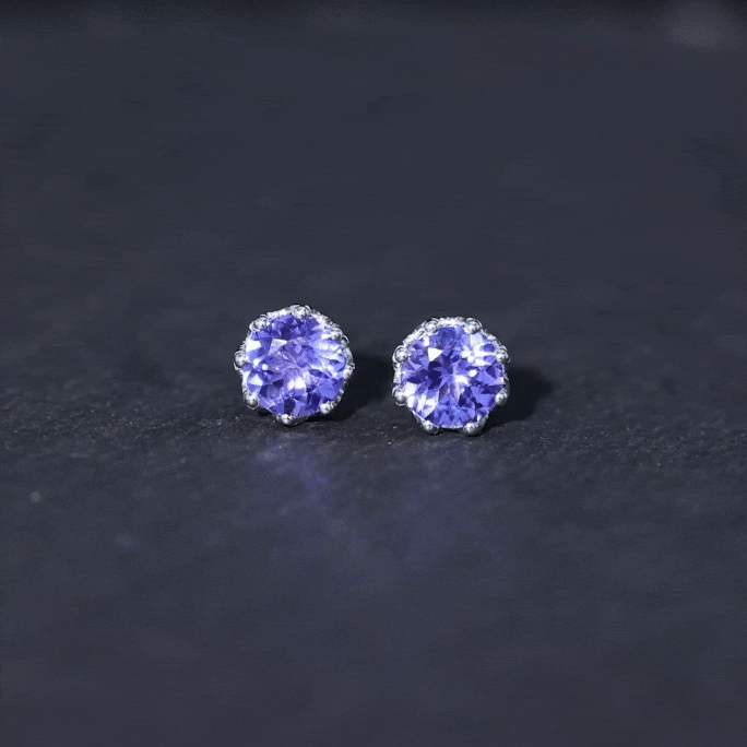 1 Carat Tanzanite Studs