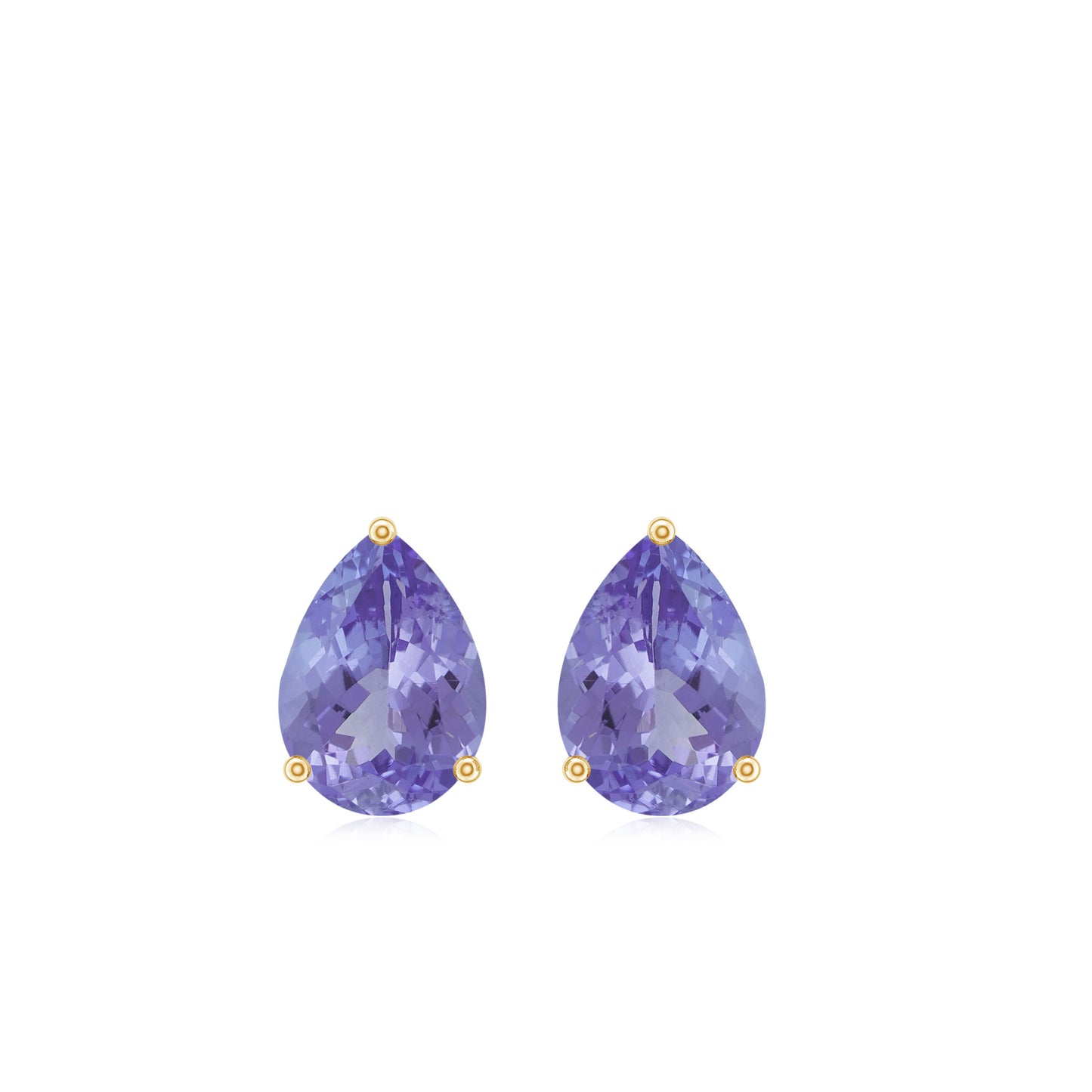 Natural 1.6 Carat Pear Shape Tanzanite Studs