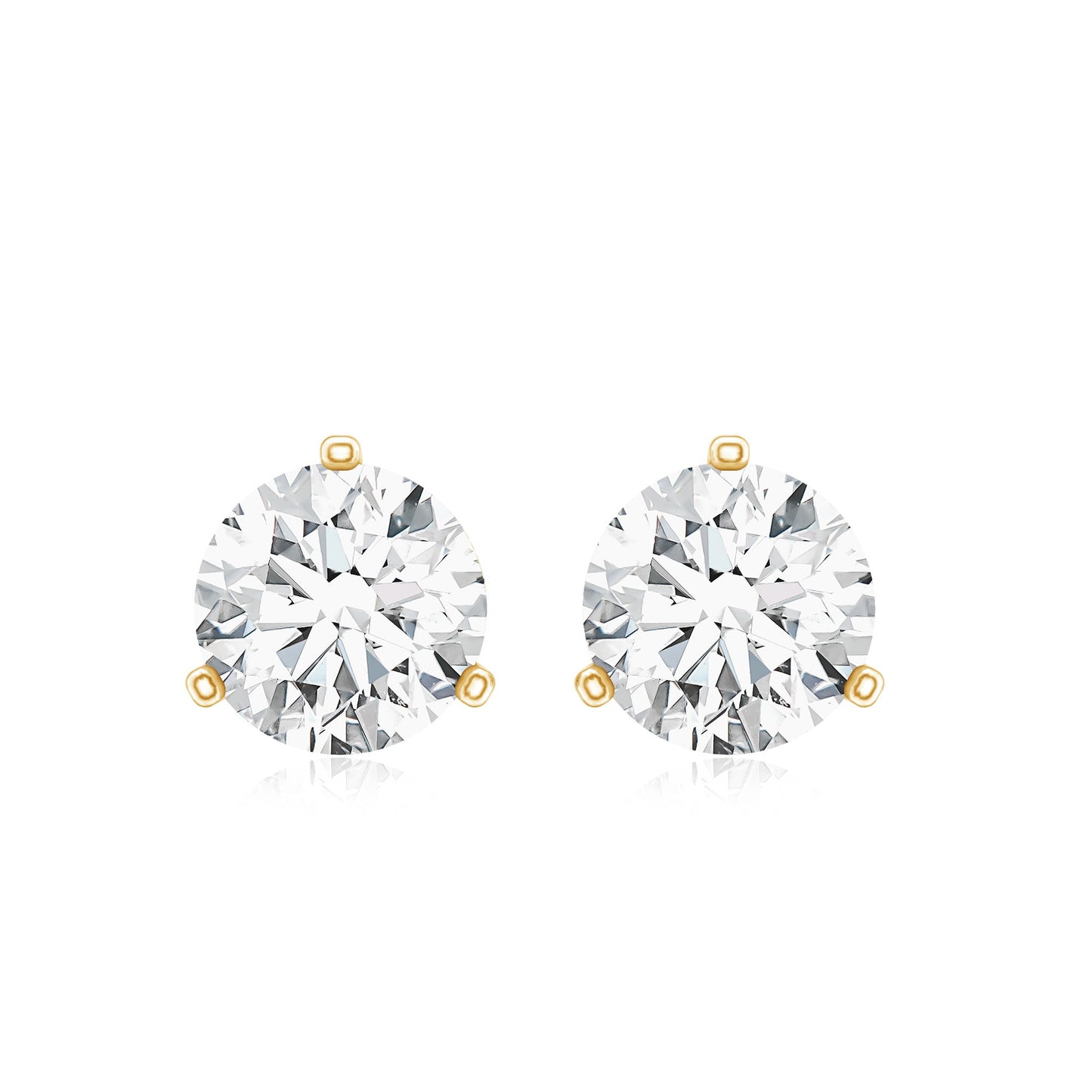 1 Carat Certified Moissanite Martini Stud Earrings
