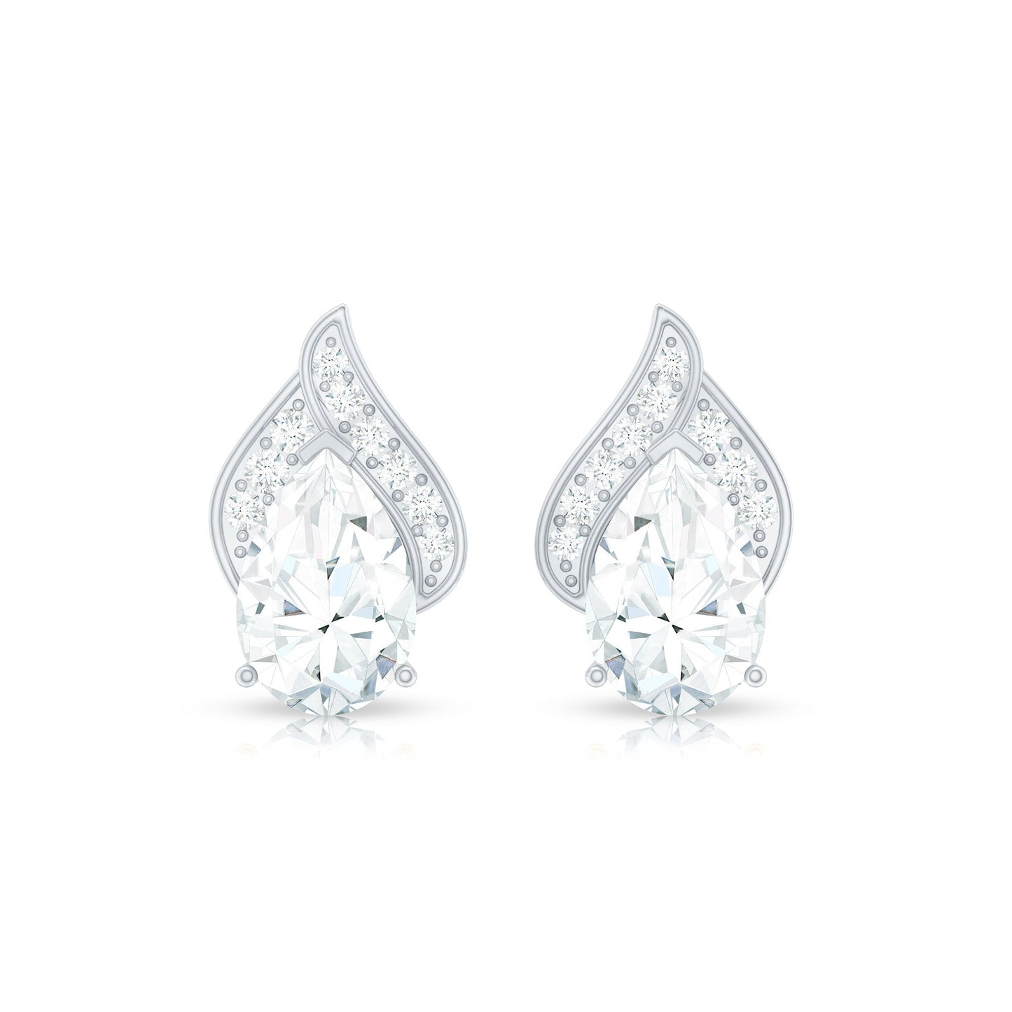 Classic 1.5 Carat Moissanite Stud Earrings with Screw Back