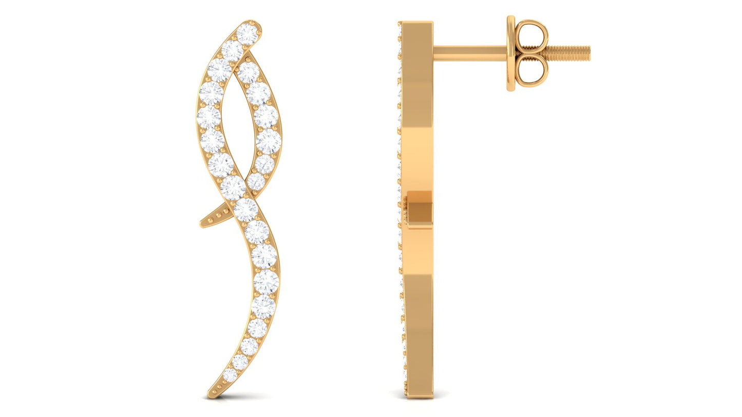 Minimal Diamond Stud Earrings with Certificate