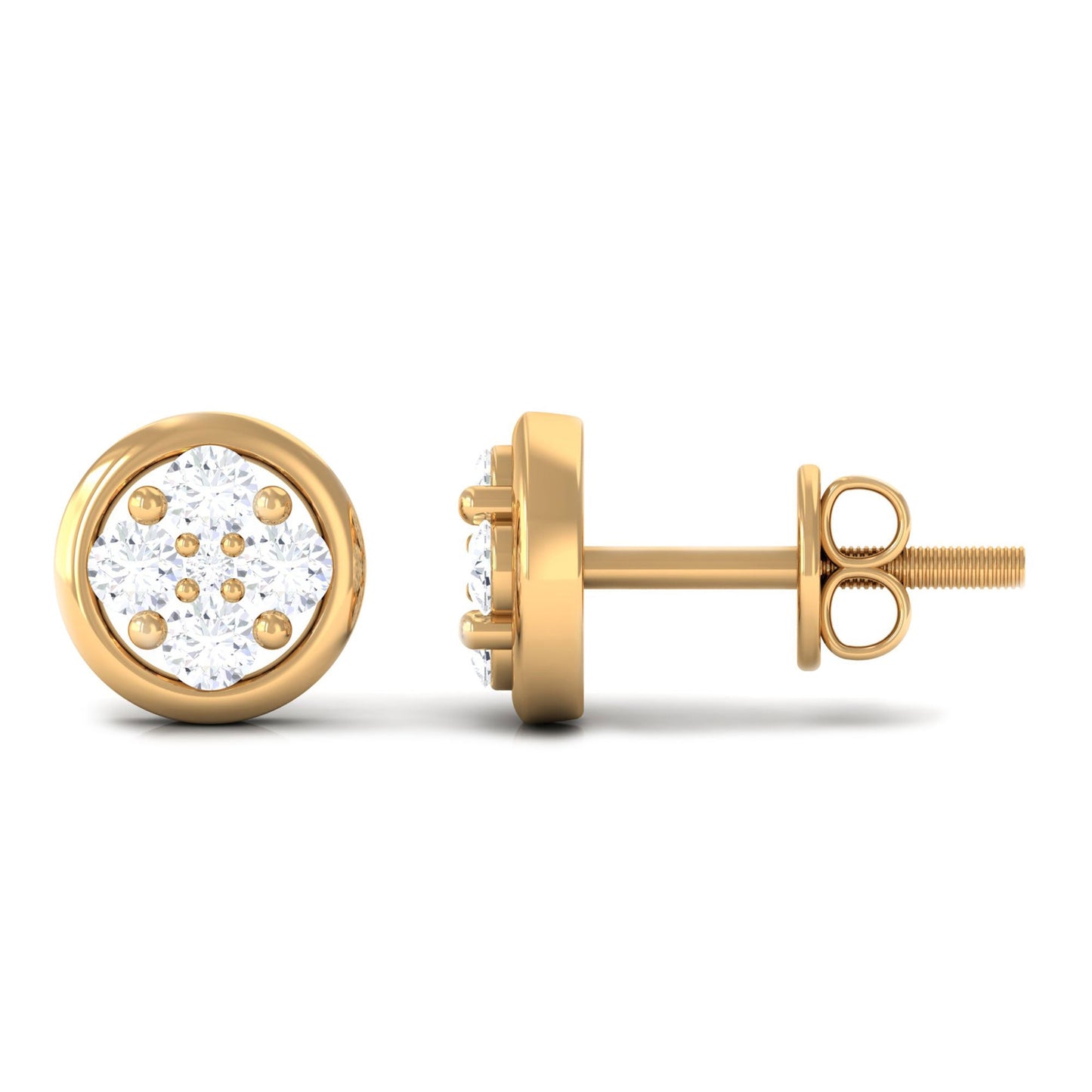 Genuine Diamond Studs with Screw Back