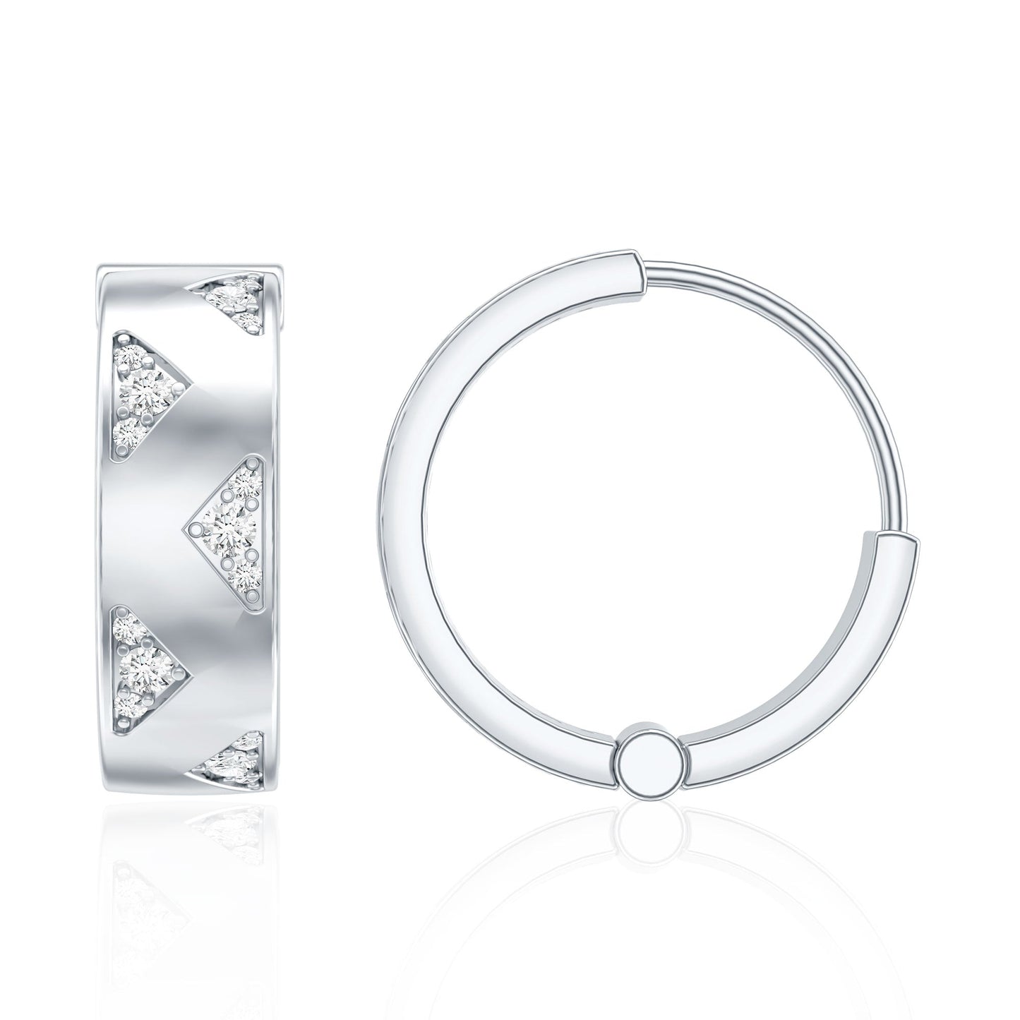 Certified Diamond Hoops For Women