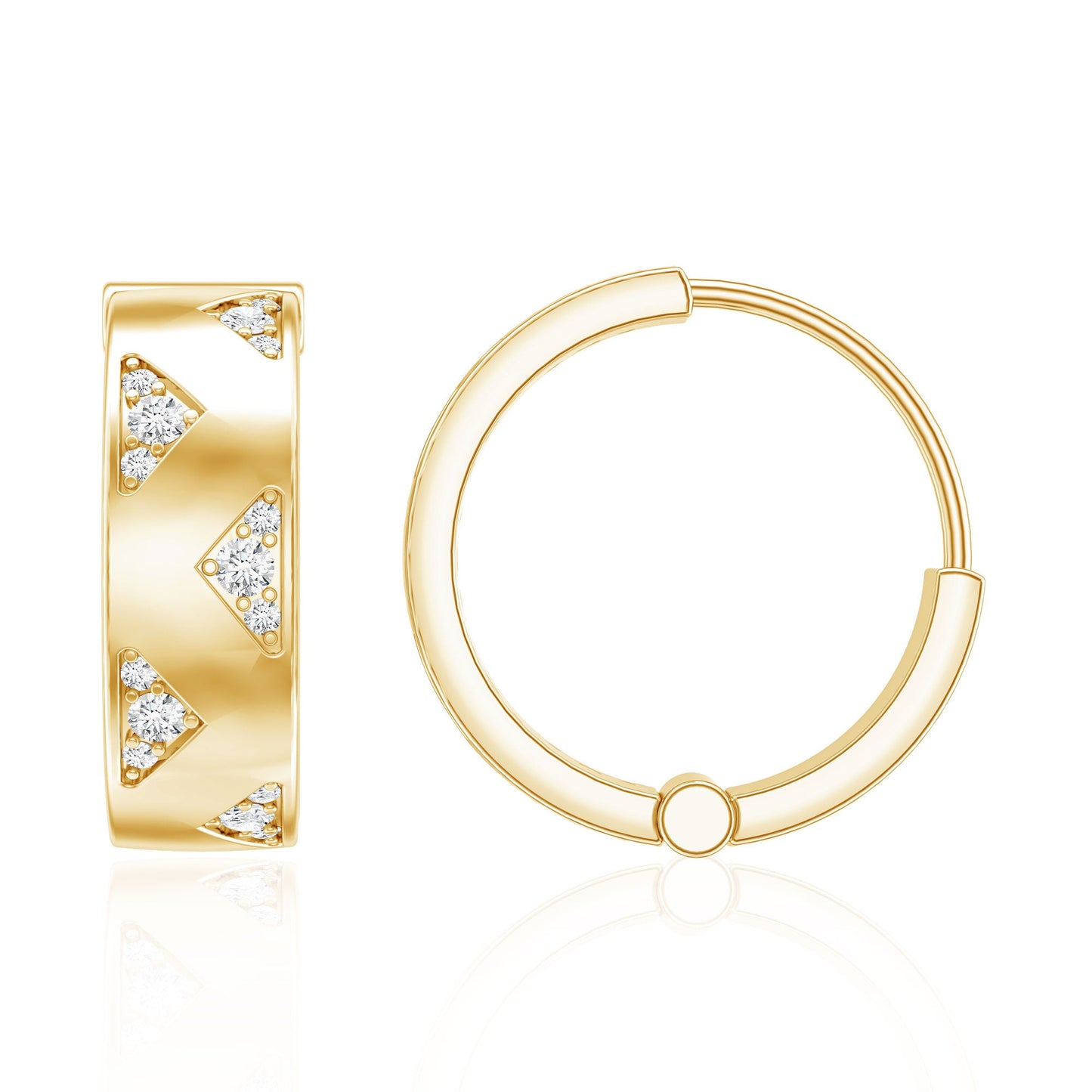 Certified Diamond Hoops For Women