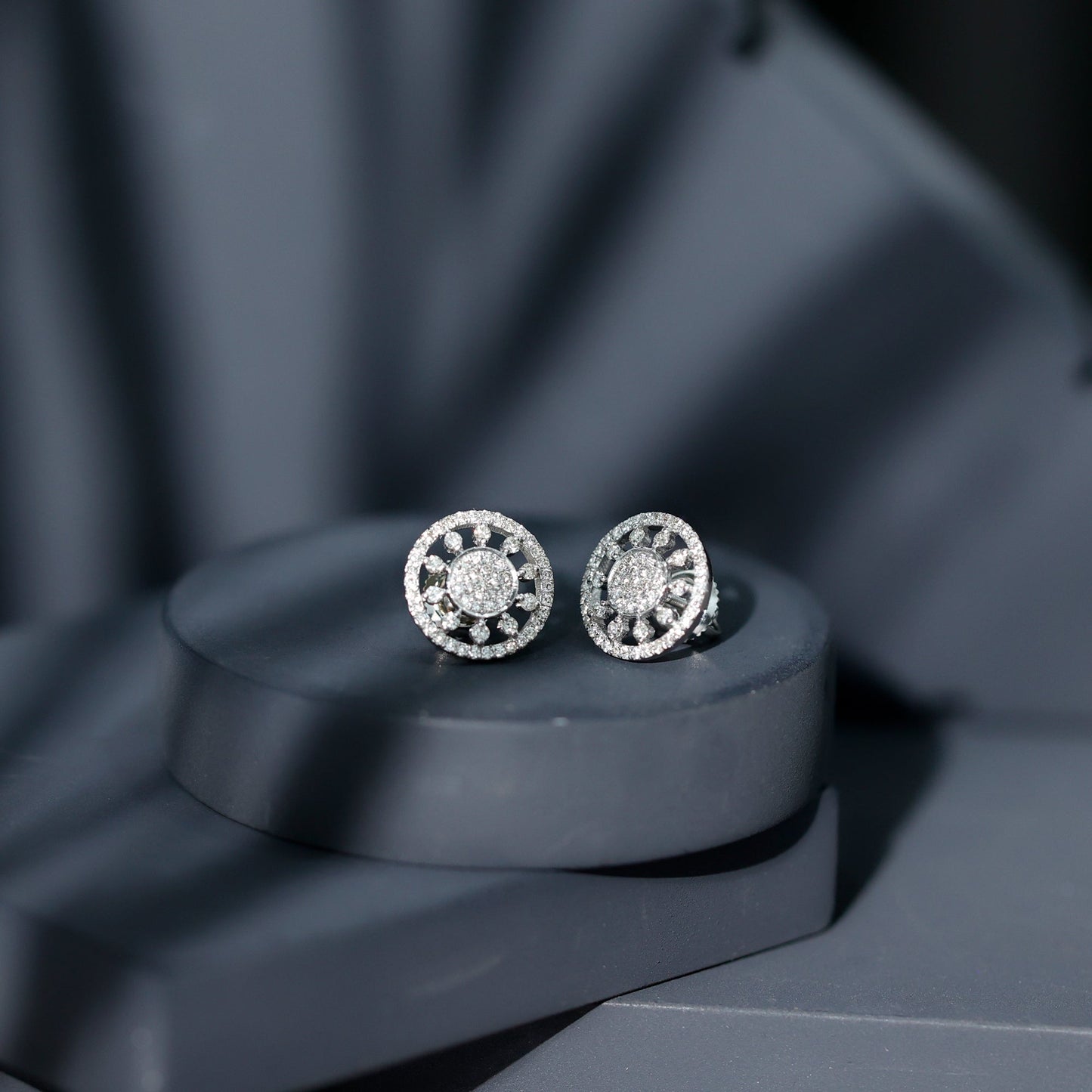 Certified Diamond Statement Ear Studs