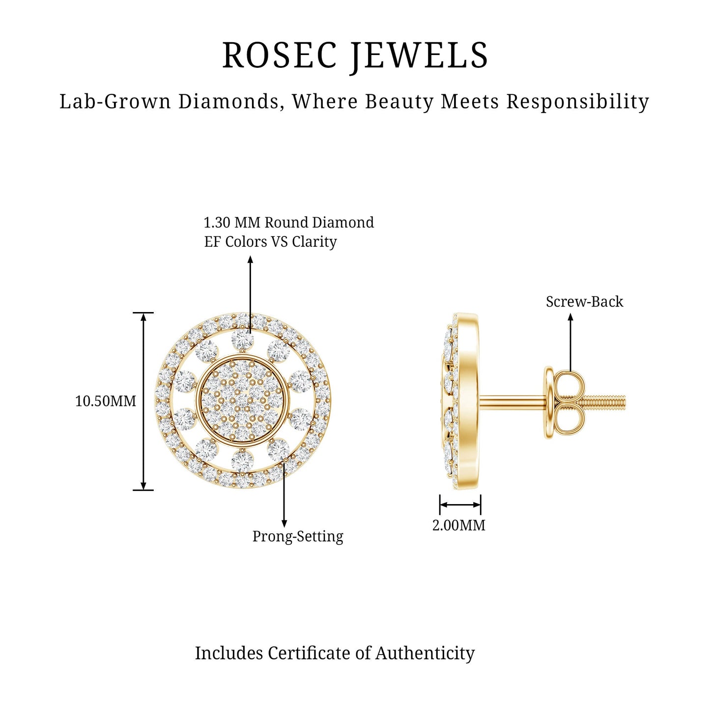 Certified Diamond Statement Ear Studs
