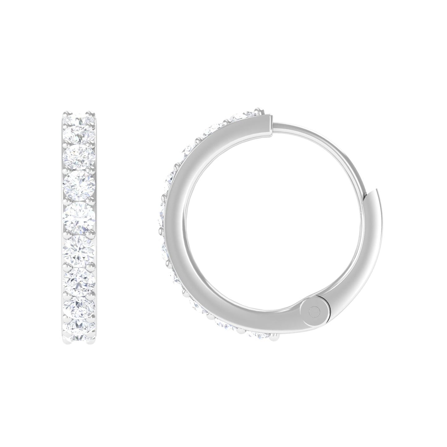 Certified Diamond Small Hoop Earrings