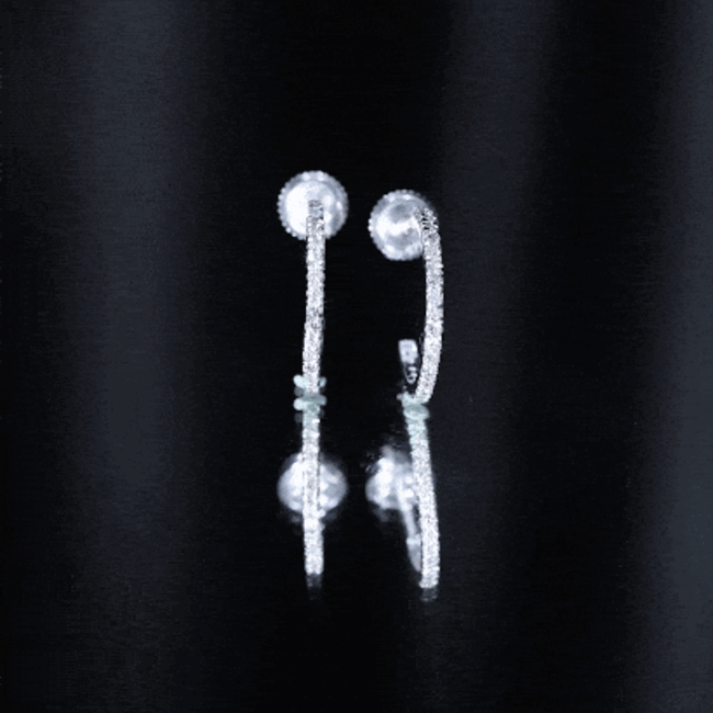 Certified Moissanite Hoop Earrings