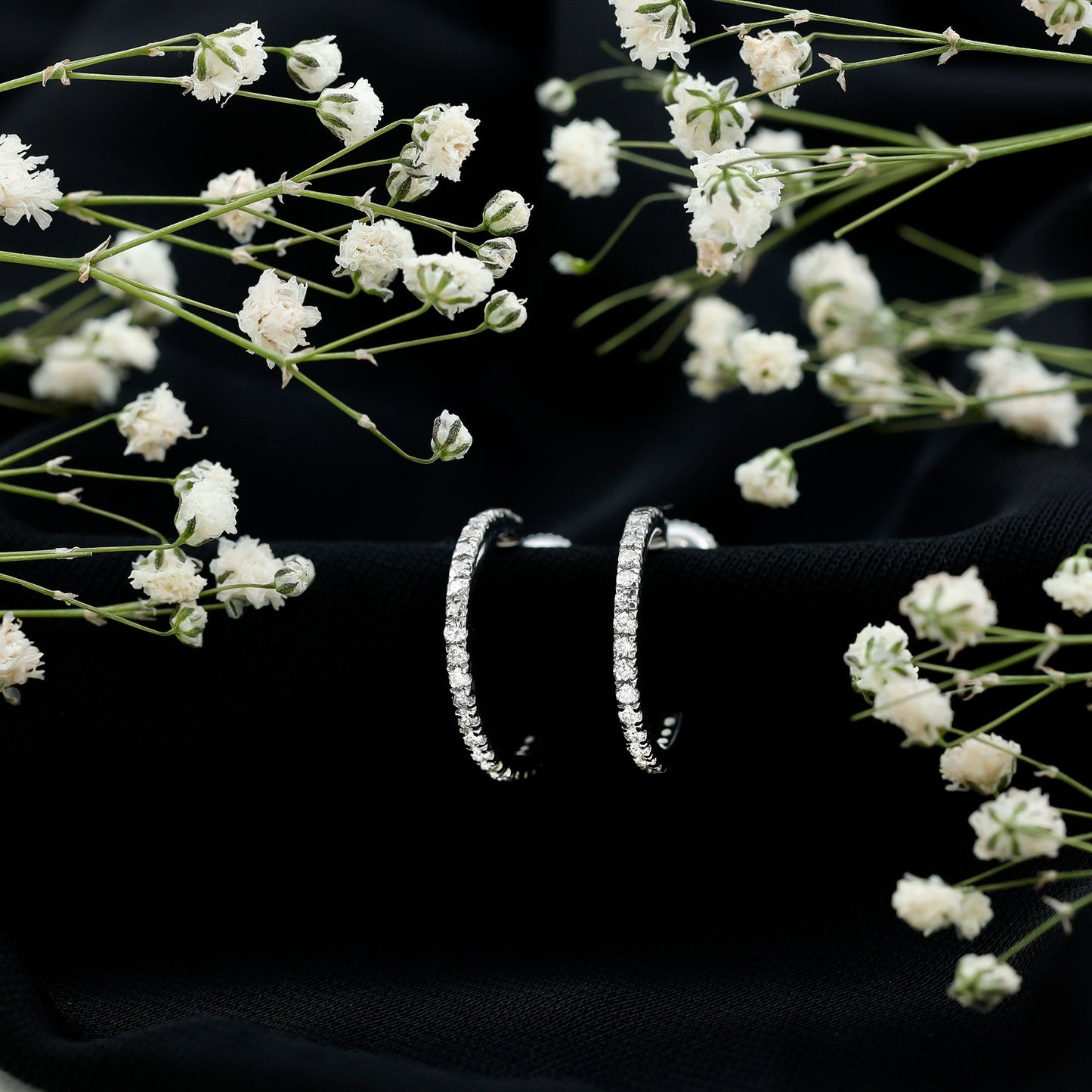 Certified Moissanite Hoop Earrings