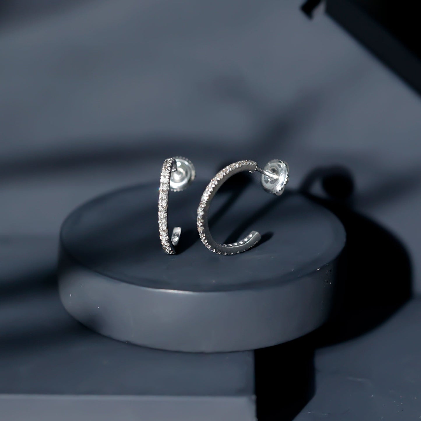 Certified Moissanite Hoop Earrings