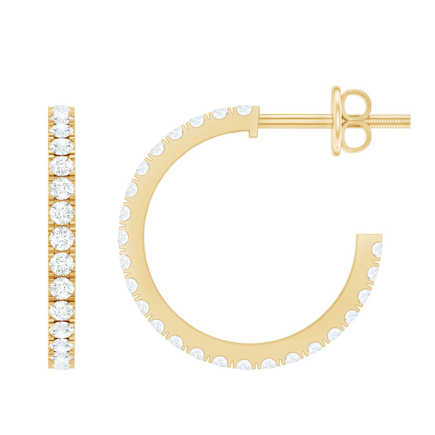 Certified Moissanite Hoop Earrings