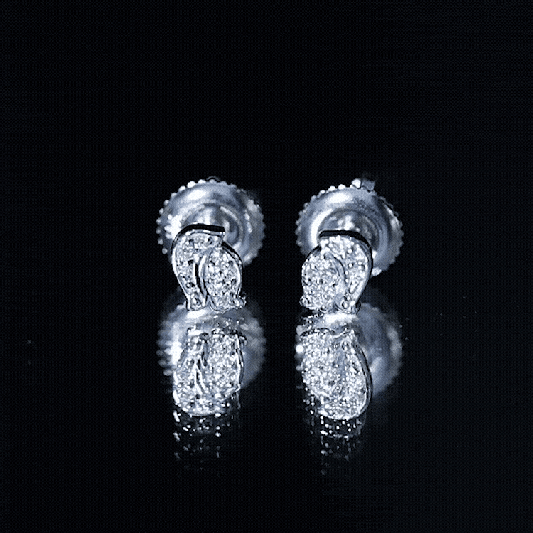 Natural Diamond Christmas Penguin Earrings With Certificate