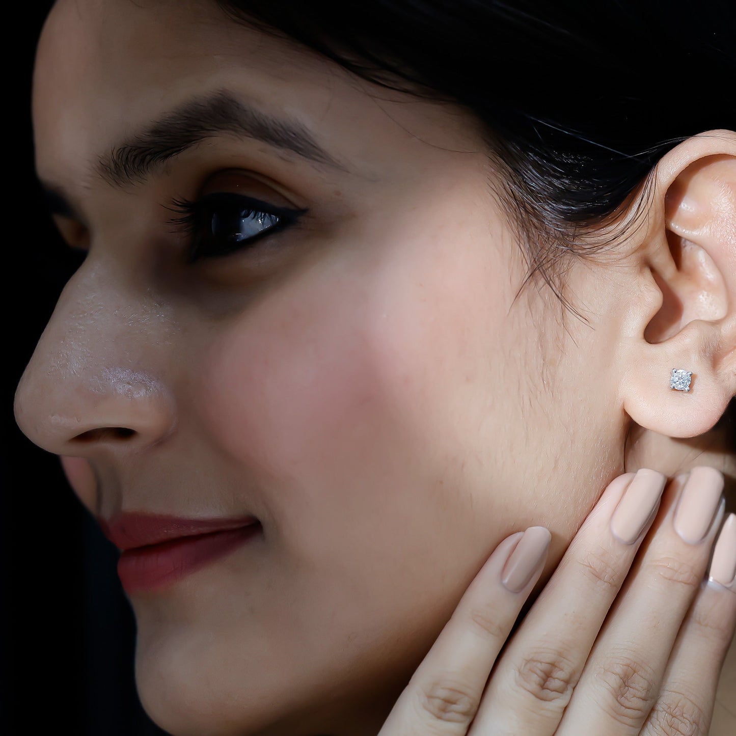 0.5 Carat Certified Lab Grown Diamond 4 Prong Stud Earrings