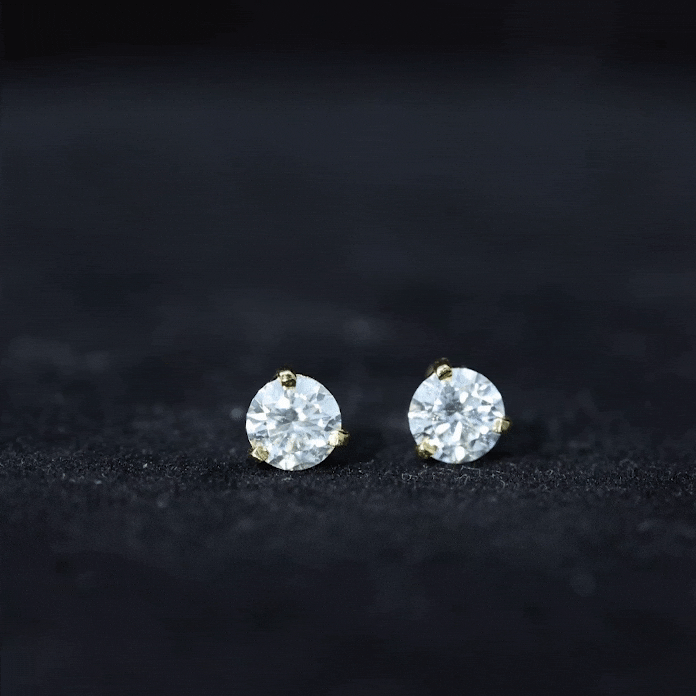 Solitaire Lab Grown Diamond Martini Stud Earrings
