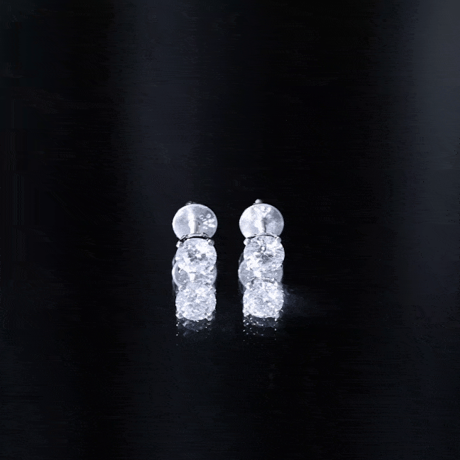 0.9 Carat Brilliant Cut Lab Grown Diamond Stud Earrings