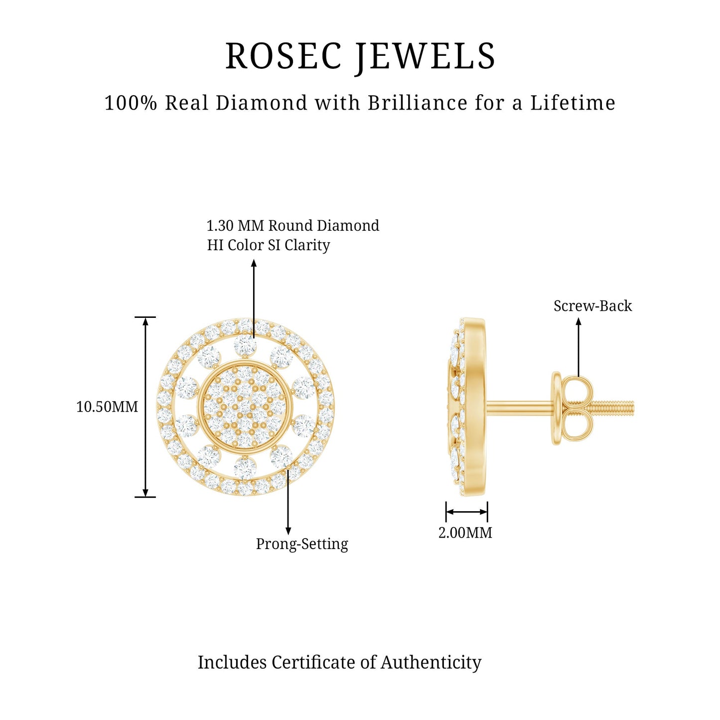 Certified Diamond Statement Ear Studs