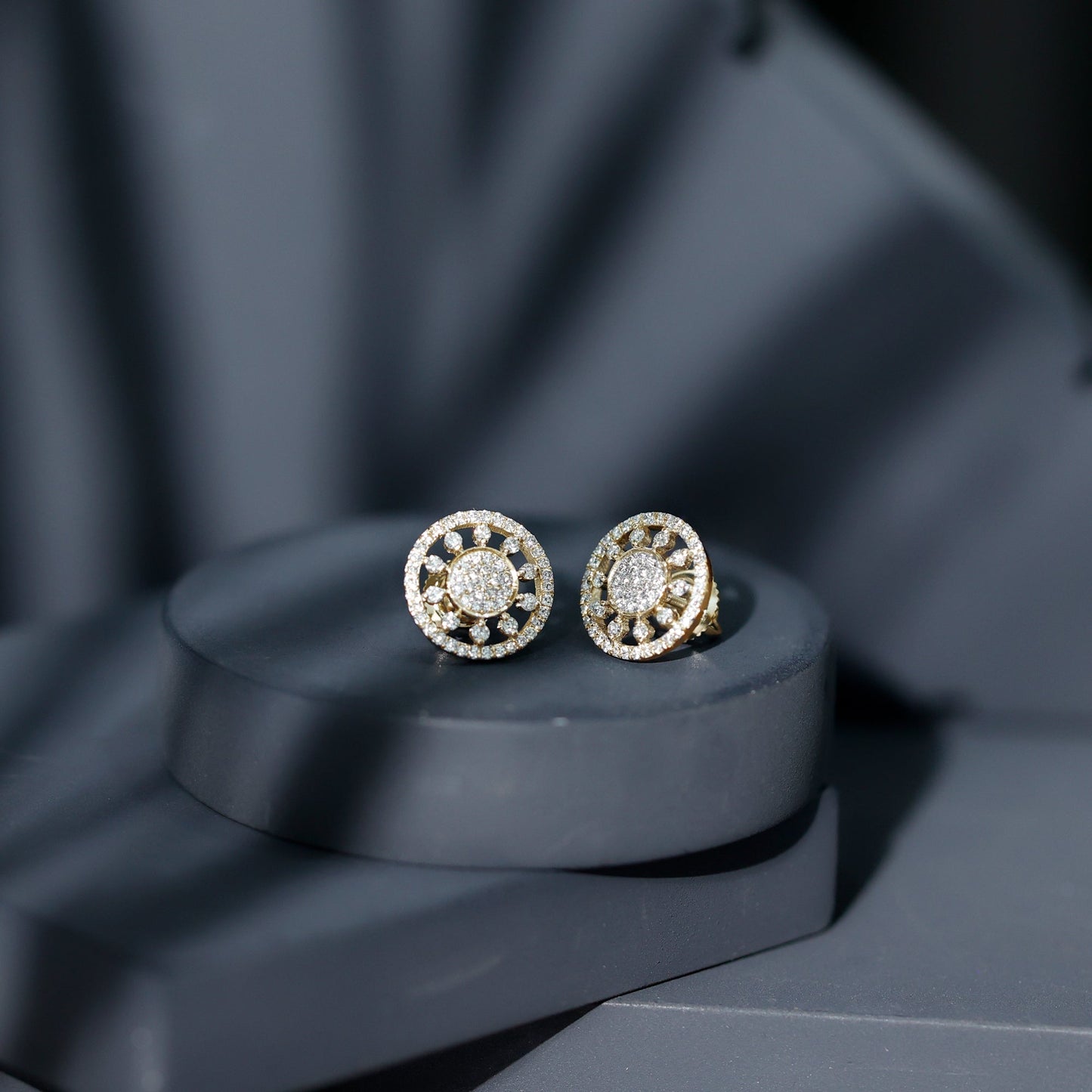Certified Diamond Statement Ear Studs