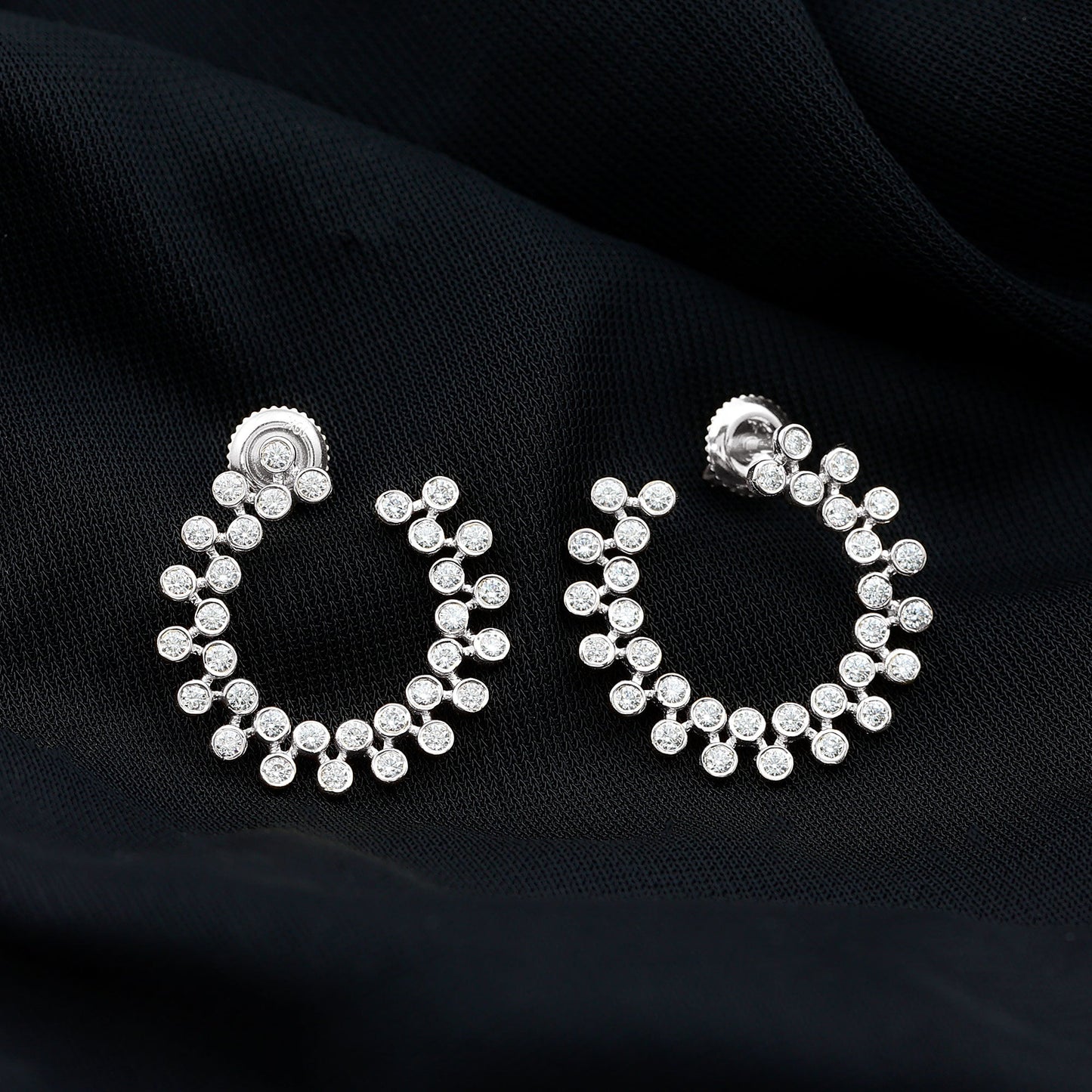 Certified Moissanite Big Stud Earrings For Women