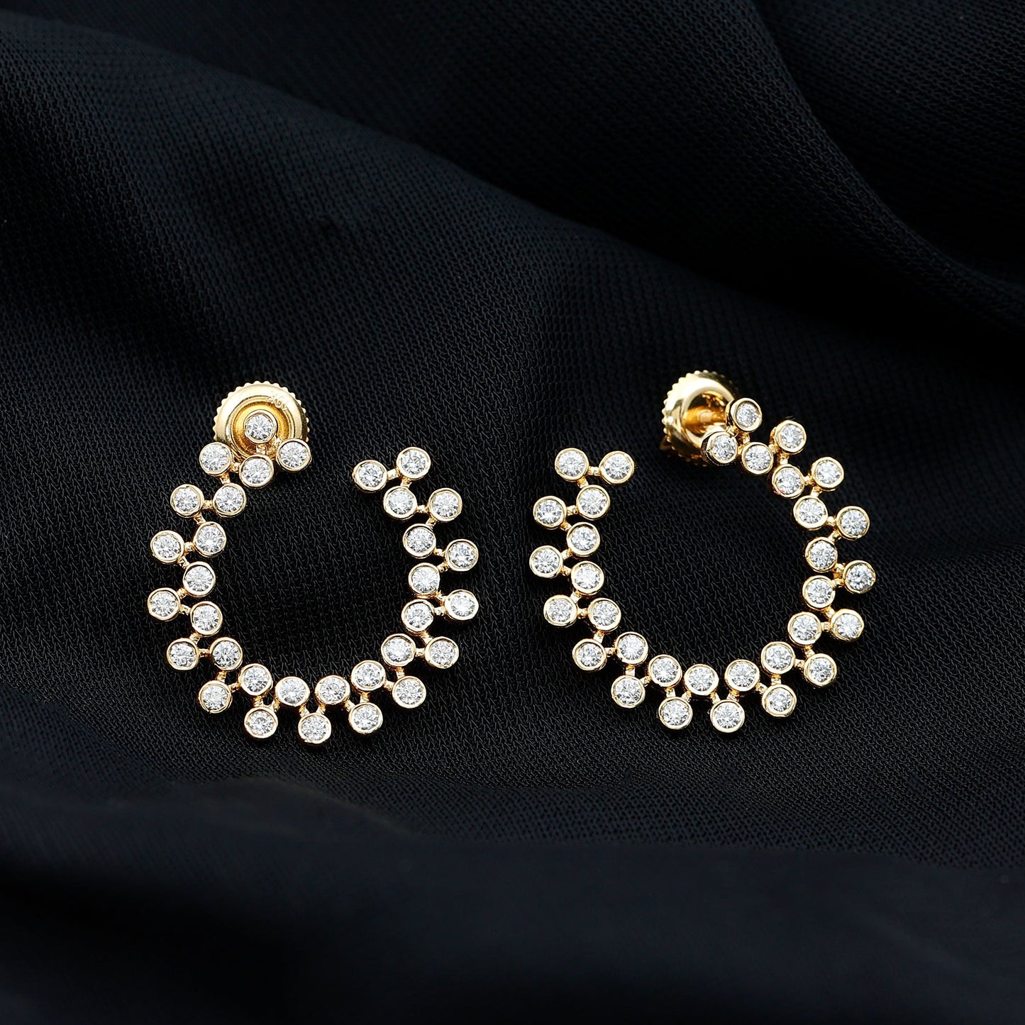 Certified Moissanite Big Stud Earrings For Women
