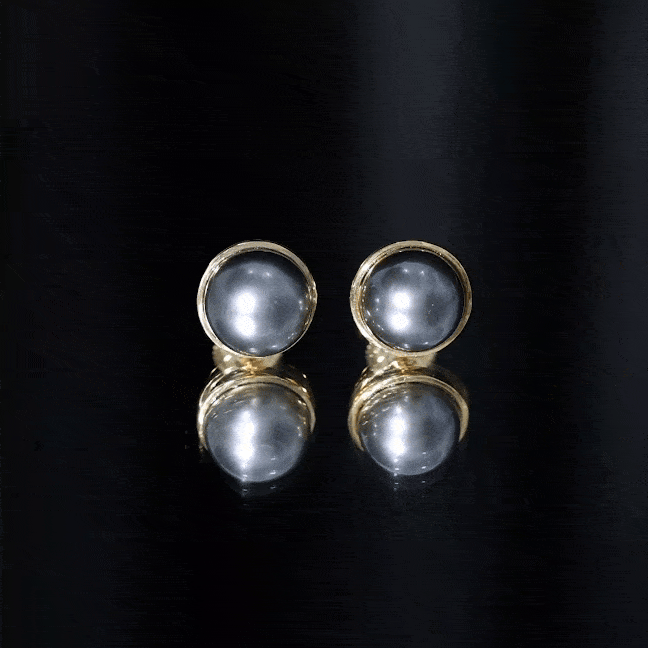16 Carat Genuine Tahitian Black Pearl Stud Earring With Certificate