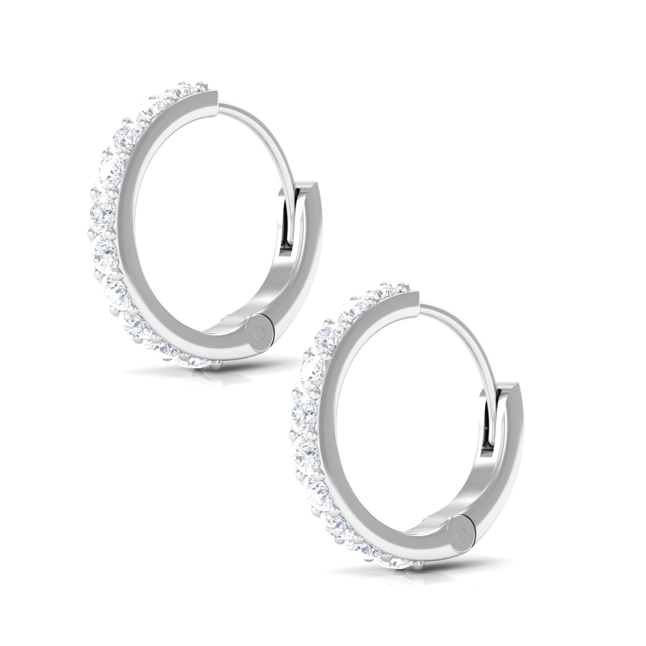 Certified Diamond Small Hoop Earrings