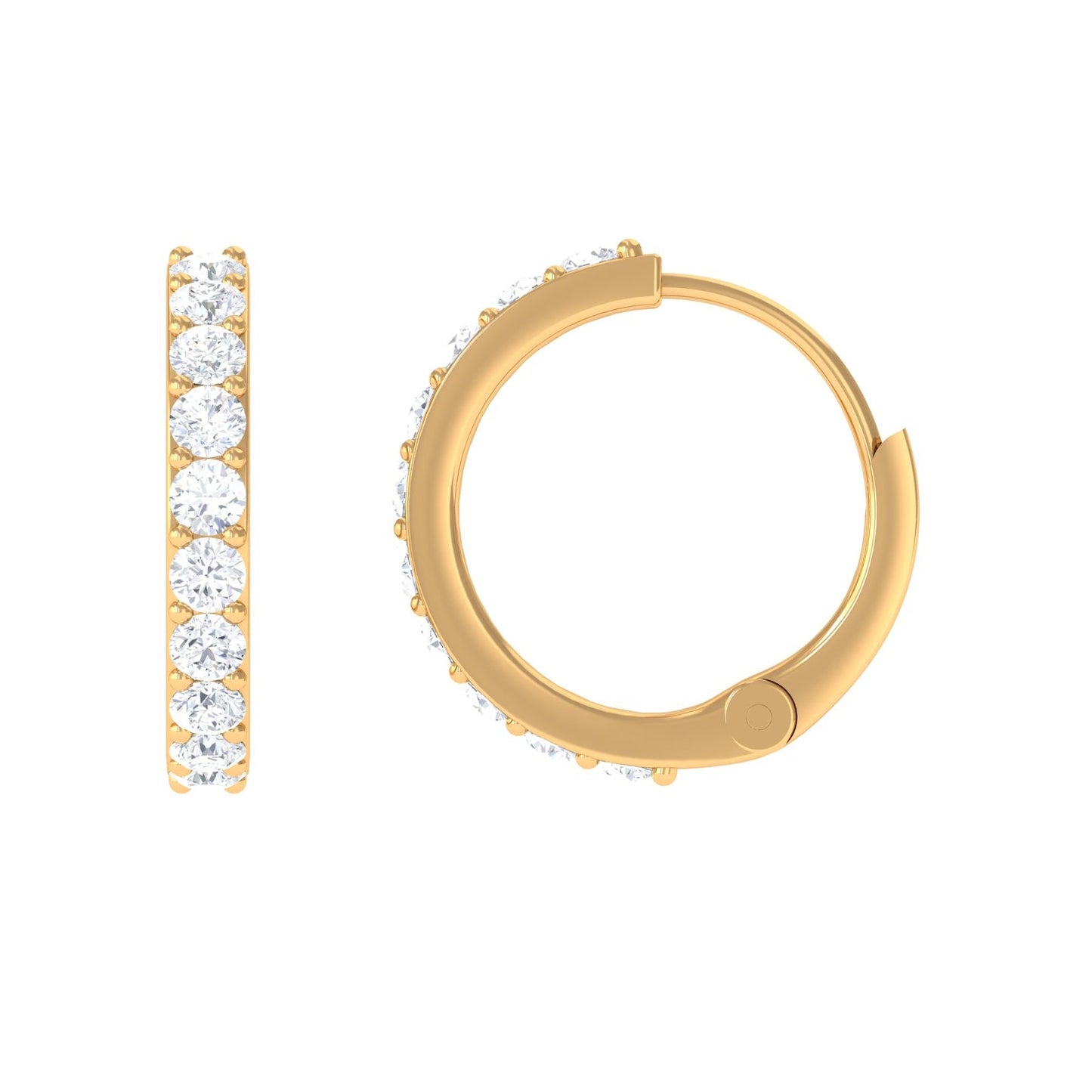 Certified Diamond Small Hoop Earrings
