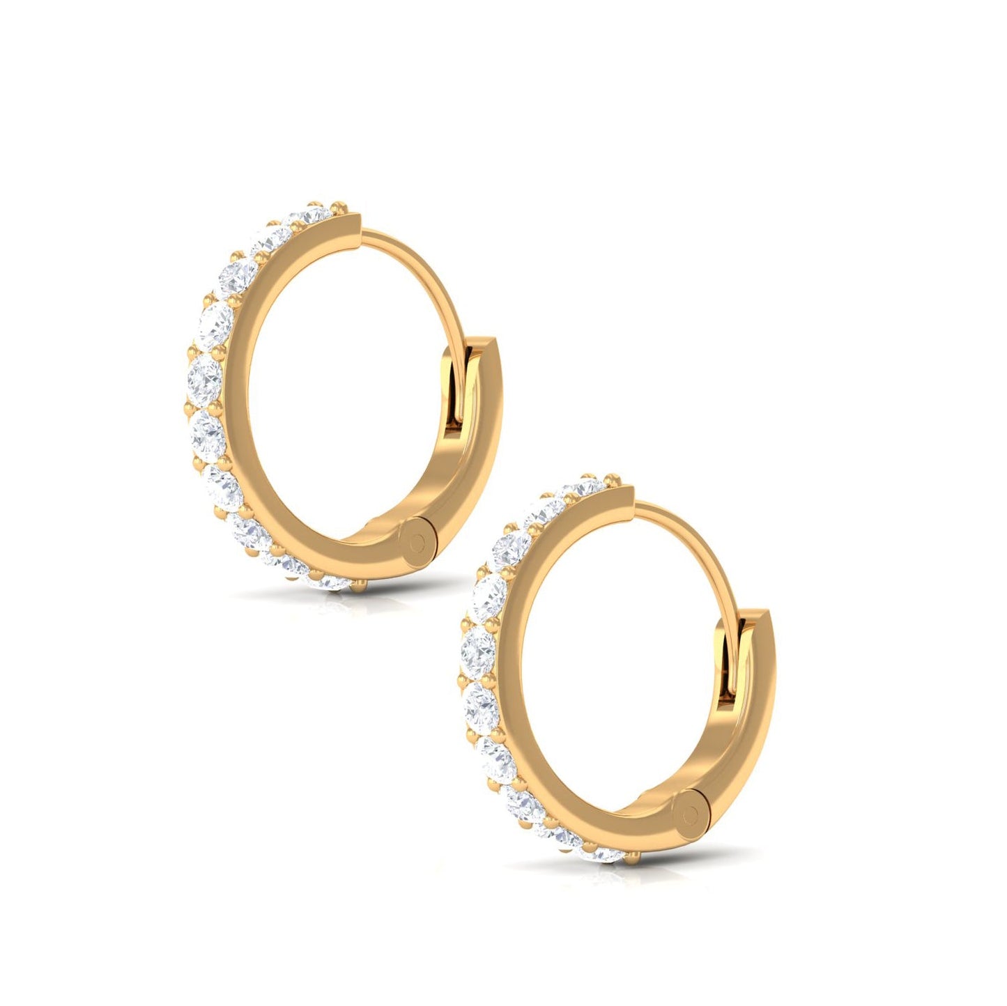 Certified Diamond Small Hoop Earrings