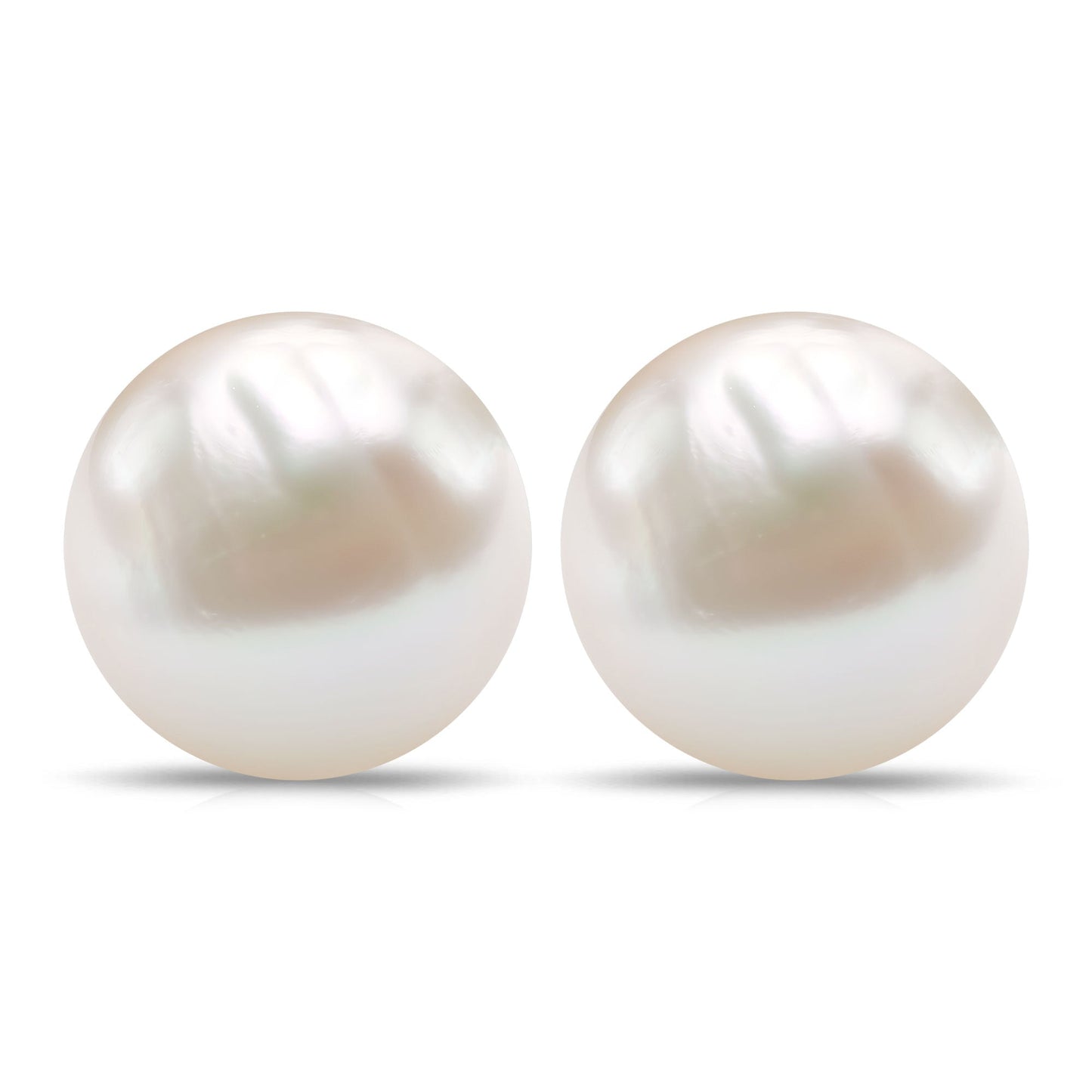 14.9 Carat Solitaire Pearl Stud Earrings with Screw Backs