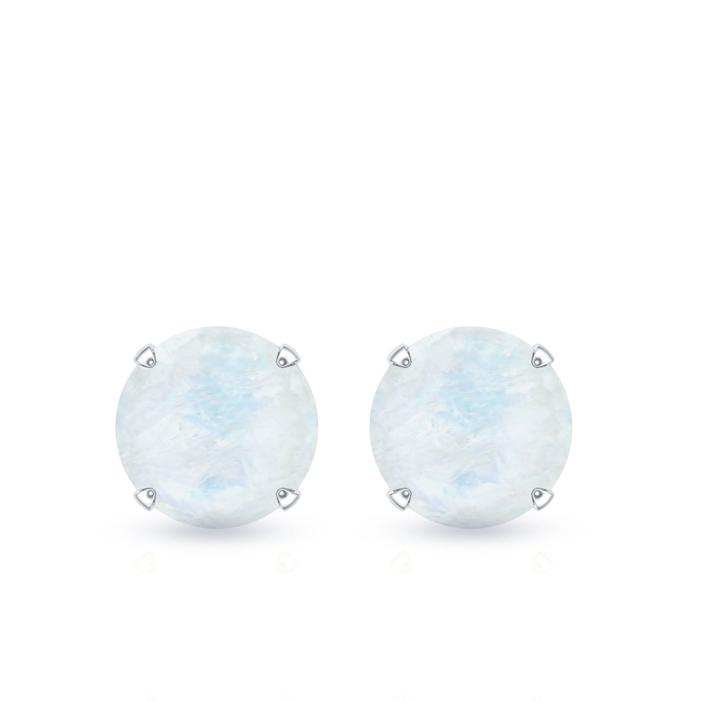 Claw Set Solitaire Moonstone Stud Earrings