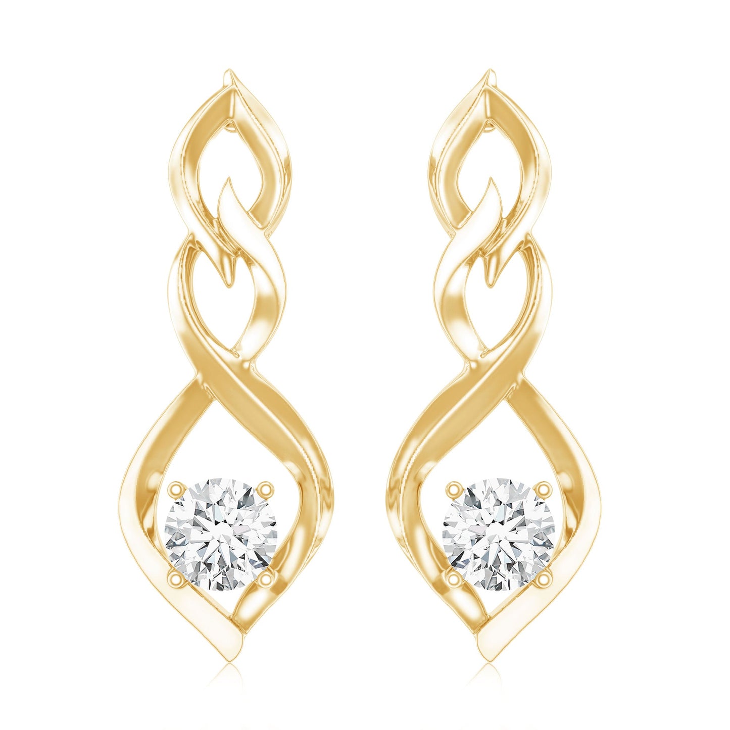 Certified Lab Grown Diamond Bridal Earrings With Screw Back