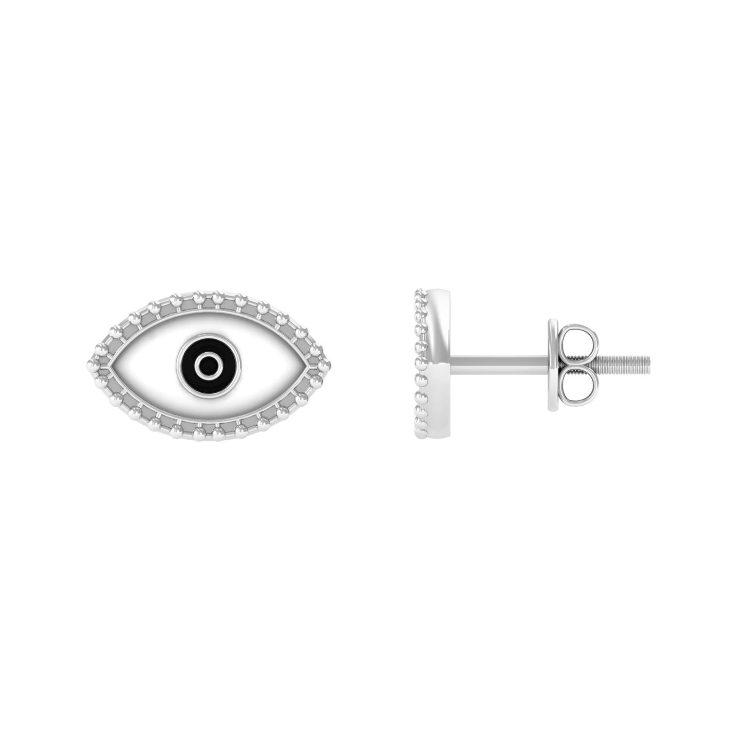 Enamel Evil Eye Stud Earrings for Women
